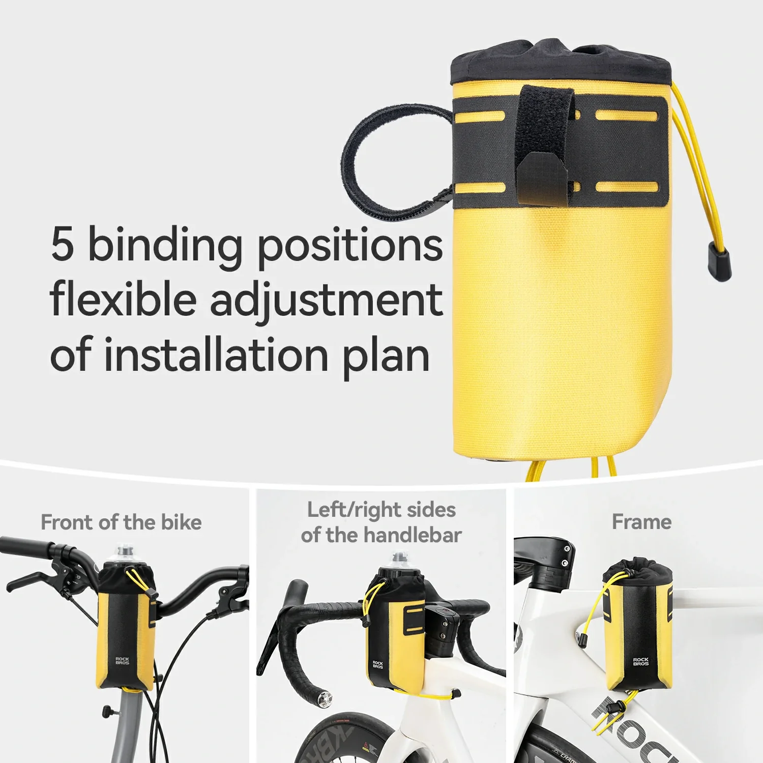 AS-162 100% Waterproof Water Bottle Handlebar Bag 1L - Image 5