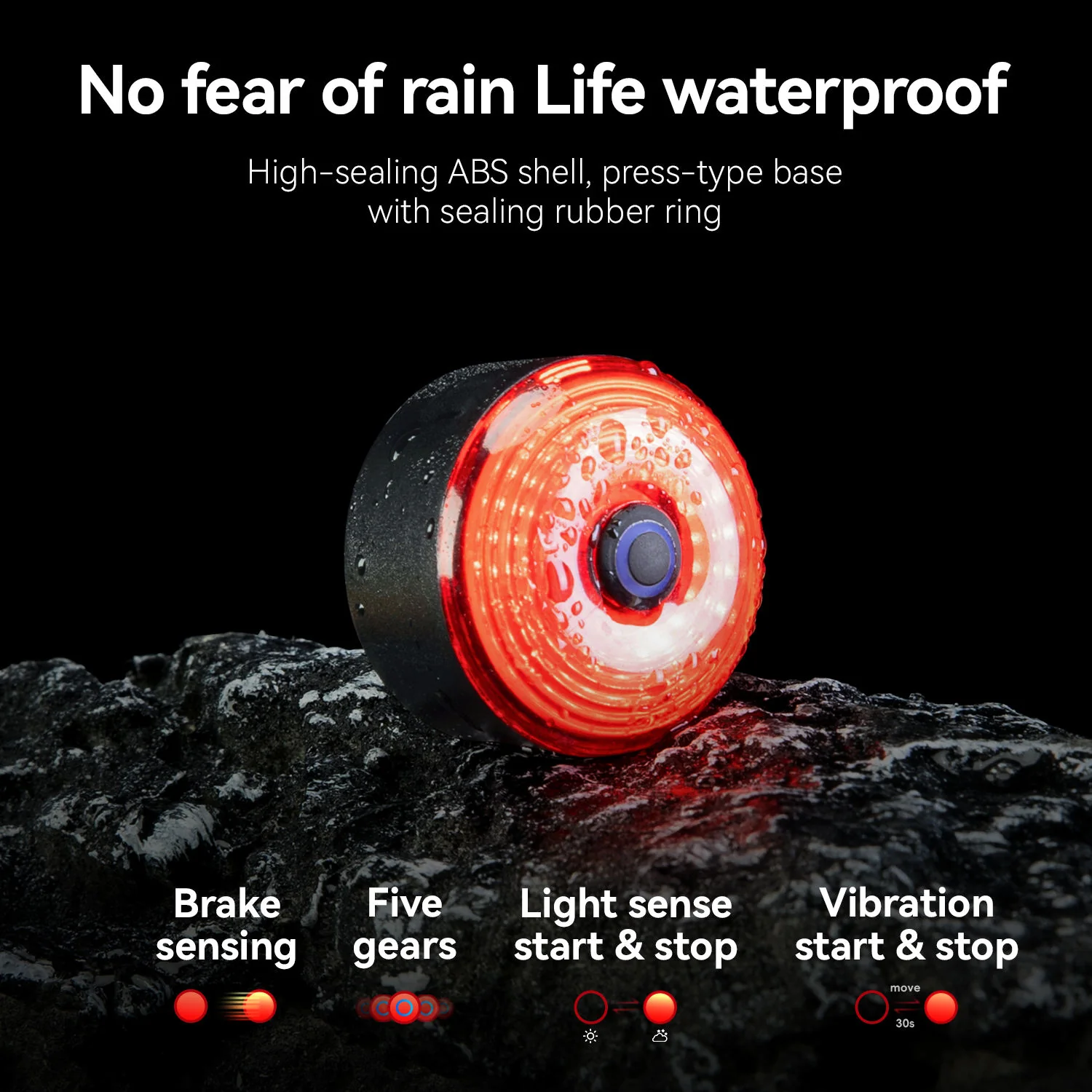 Bicycle Tail Bag with Light and Brake Sensor - Image 4