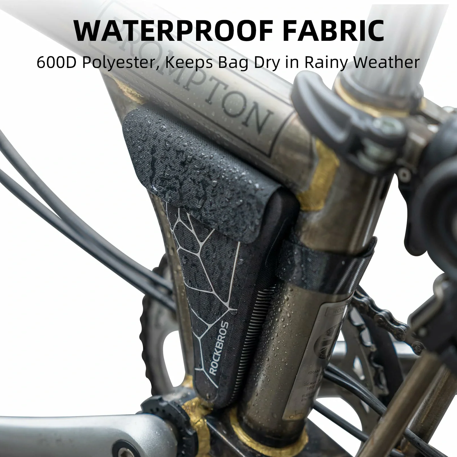 Bike Frame Storage Bag, Waterproof Bicycle Triangle Pouch - Image 4