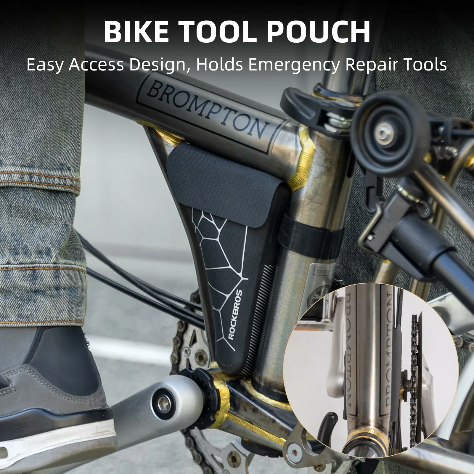 Bike Frame Storage Bag, Waterproof Bicycle Triangle Pouch - Image 7