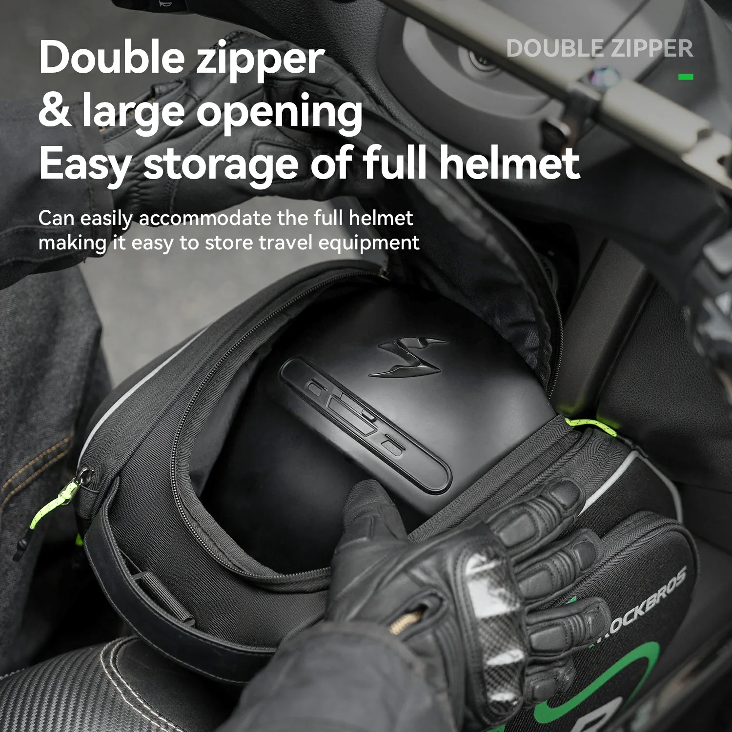 Motorcycle Tank Bag Helmet Bag 12L With Rain Cover - Image 5