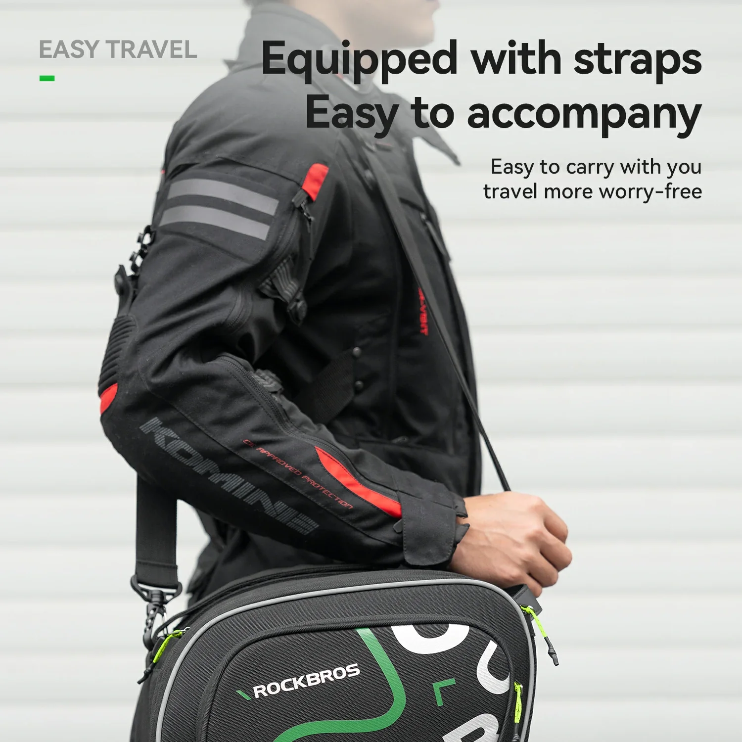 Motorcycle Tank Bag Helmet Bag 12L With Rain Cover - Image 7