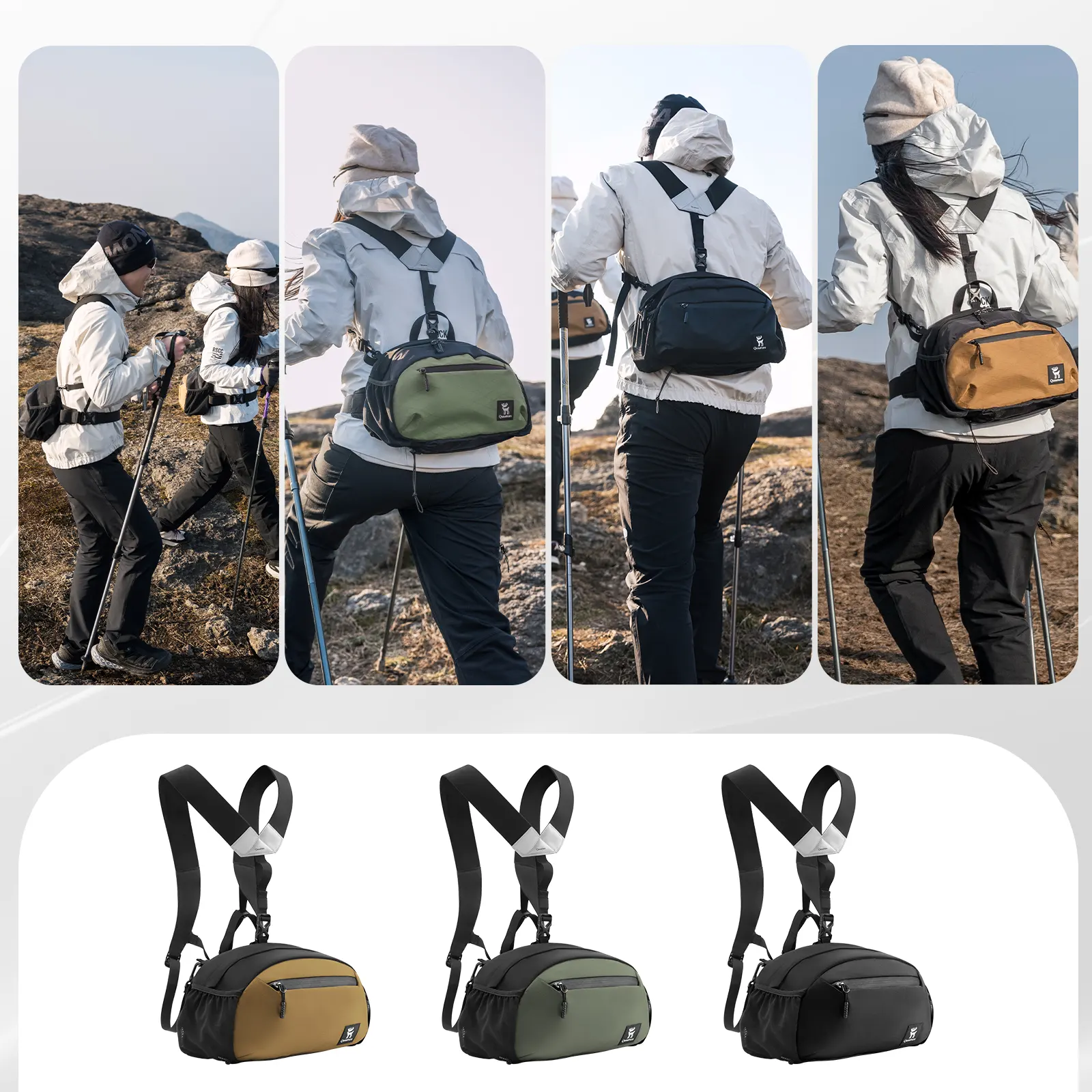 Qunature Lightweight Outdoor Backpack Waist Bag 7.9L - Image 14