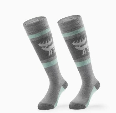 【Qunature】Kids’ Moose Ski Socks - Image 2