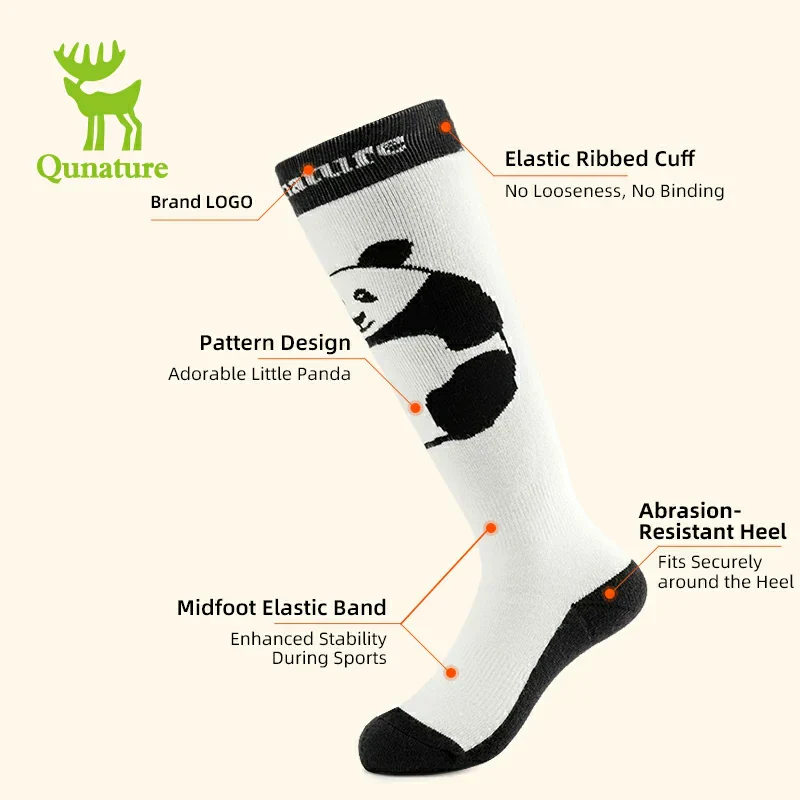Qunature Kids Panda Ski Socks | Heat Retaining Winter Warmth - Image 11