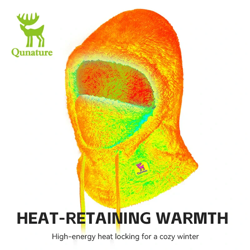 Qunature Thermal Fleece Helmet Liner – Windproof Balaclava Hood for Skiing and Winter Sports - Image 12