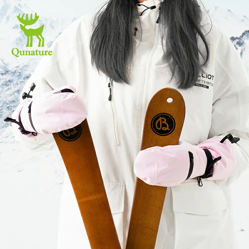 Qunature Windproof Waterproof Thermal Ski Gloves Double-Layer Insulation Touchscreen - Image 13
