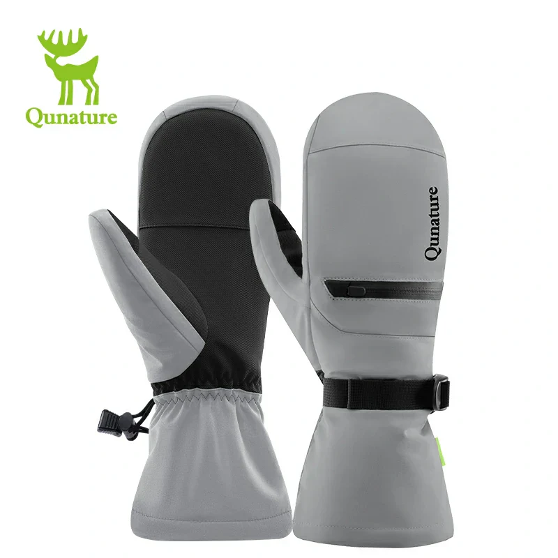 Qunature Windproof Waterproof Thermal Ski Gloves Double-Layer Insulation Touchscreen - Image 3