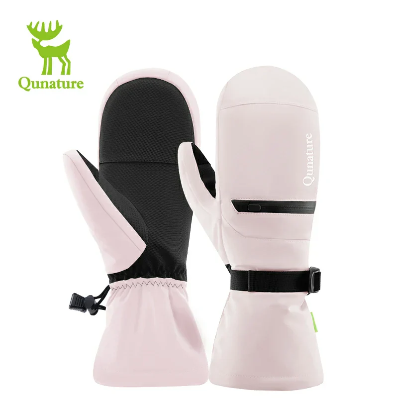 Qunature Windproof Waterproof Thermal Ski Gloves Double-Layer Insulation Touchscreen - Image 4
