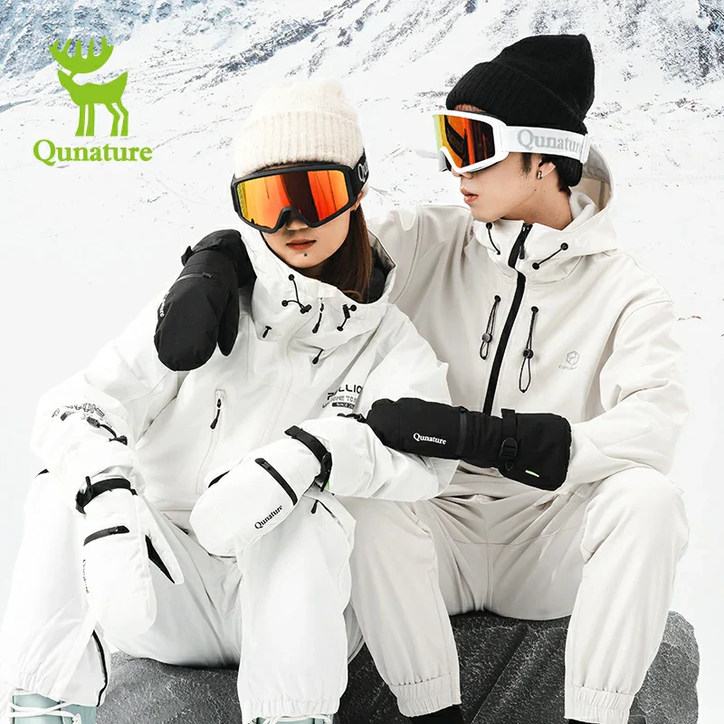 Qunature Windproof Waterproof Thermal Ski Gloves Double-Layer Insulation Touchscreen - Image 9