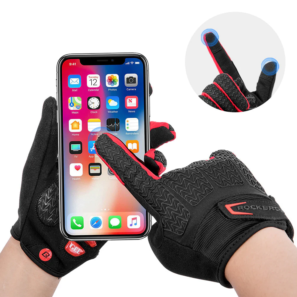 Cycling Gloves Full Finger with Gel Padded Shock Absorbing - Image 5