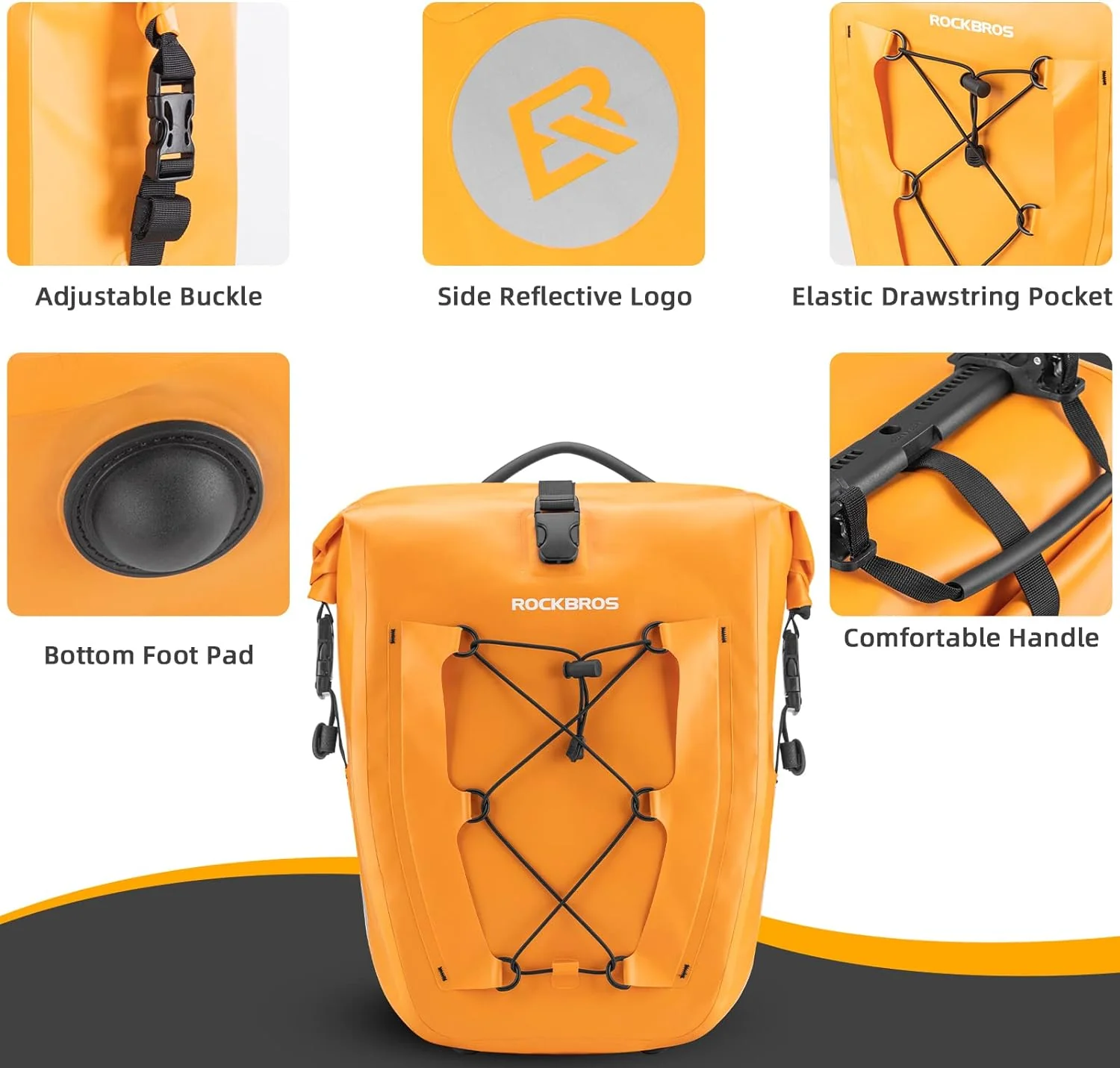 ROCKBROS 32L Waterproof Bike Pannier Durable Spacious Easy to Install - Image 34