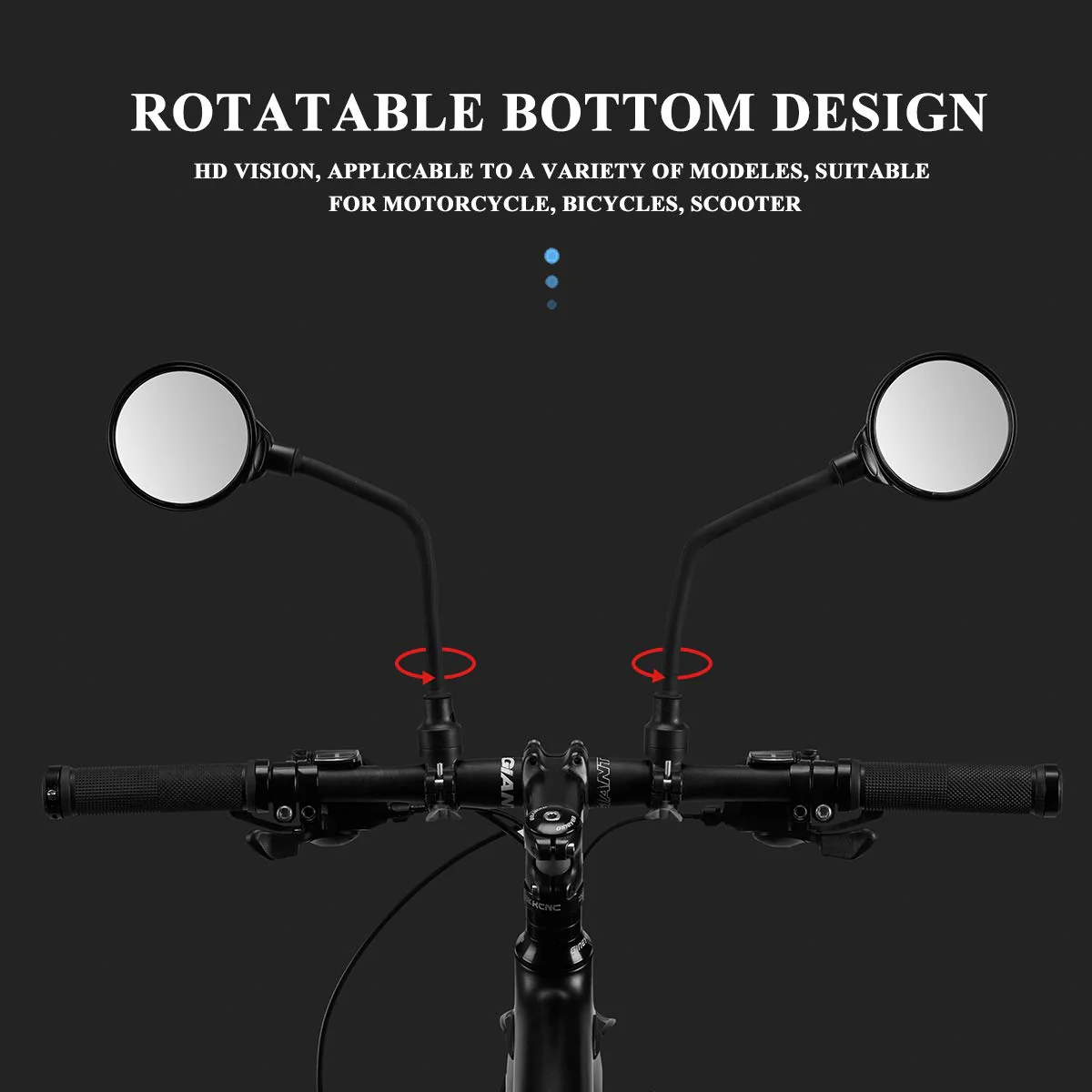 ROCKBROS 360° Adjustable HD Bike Mirror, Wide Angle Convex for Men Women - Image 5