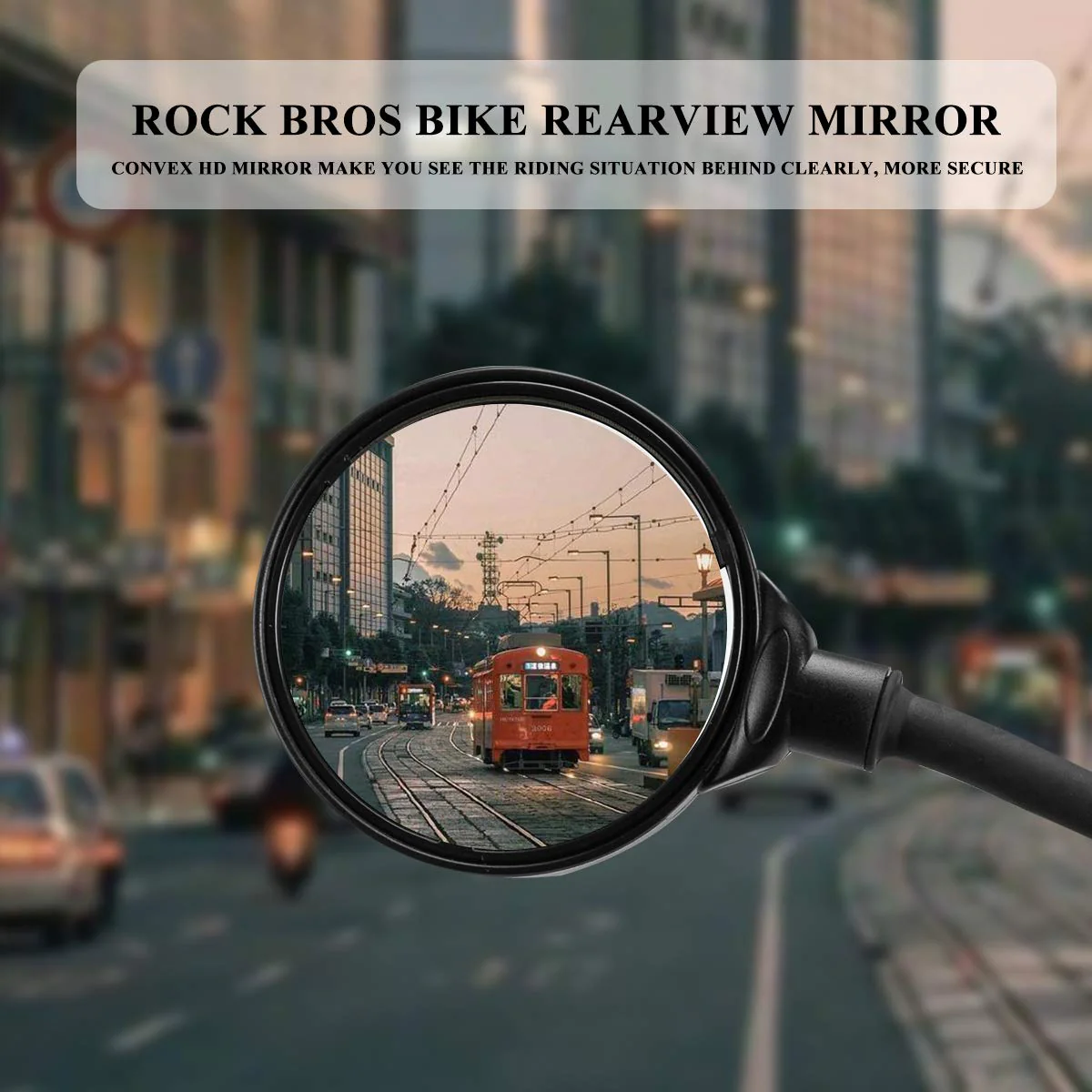 ROCKBROS 360° Adjustable HD Bike Mirror, Wide Angle Convex for Men Women - Image 7