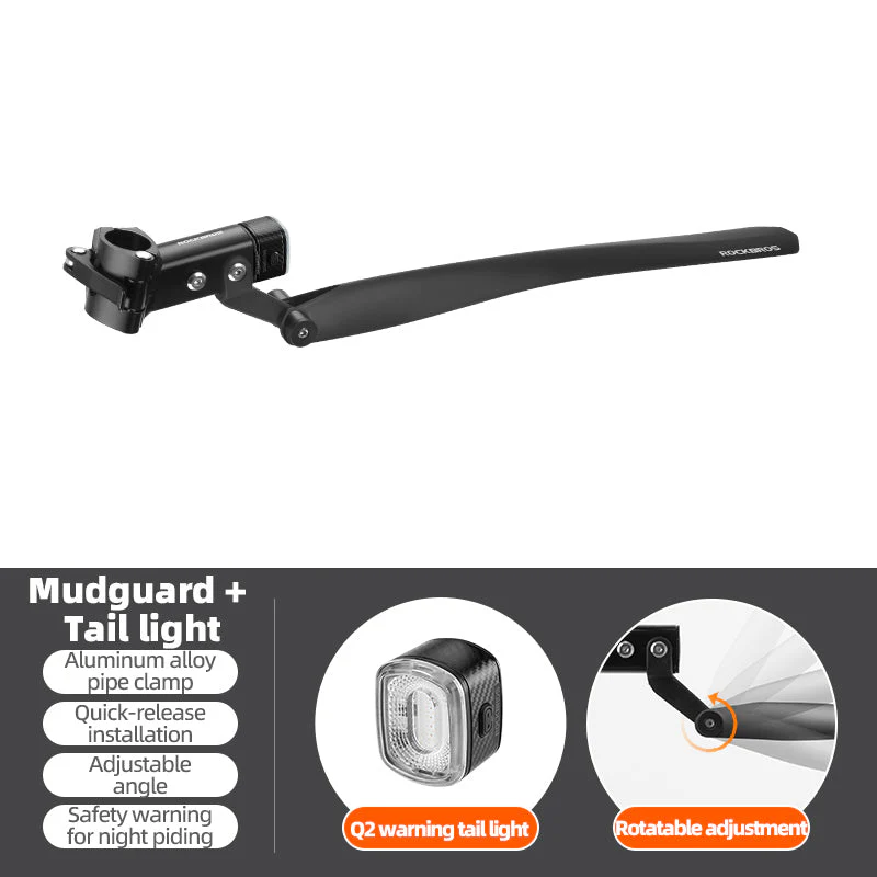 ROCKBROS Bicycle Front and Rear Fender Set - Quick Release, Adjustable - Image 5