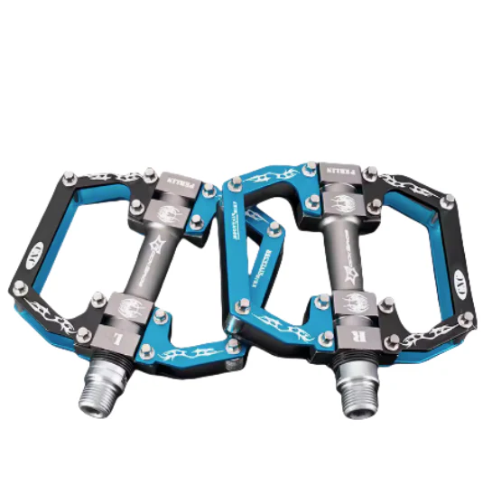 ROCKBROS Bicycle Pedals Flat Pedals, Aluminum Alloy Platform Anti-Slip Bearing Seal 9/16" Set of 2 - Image 3