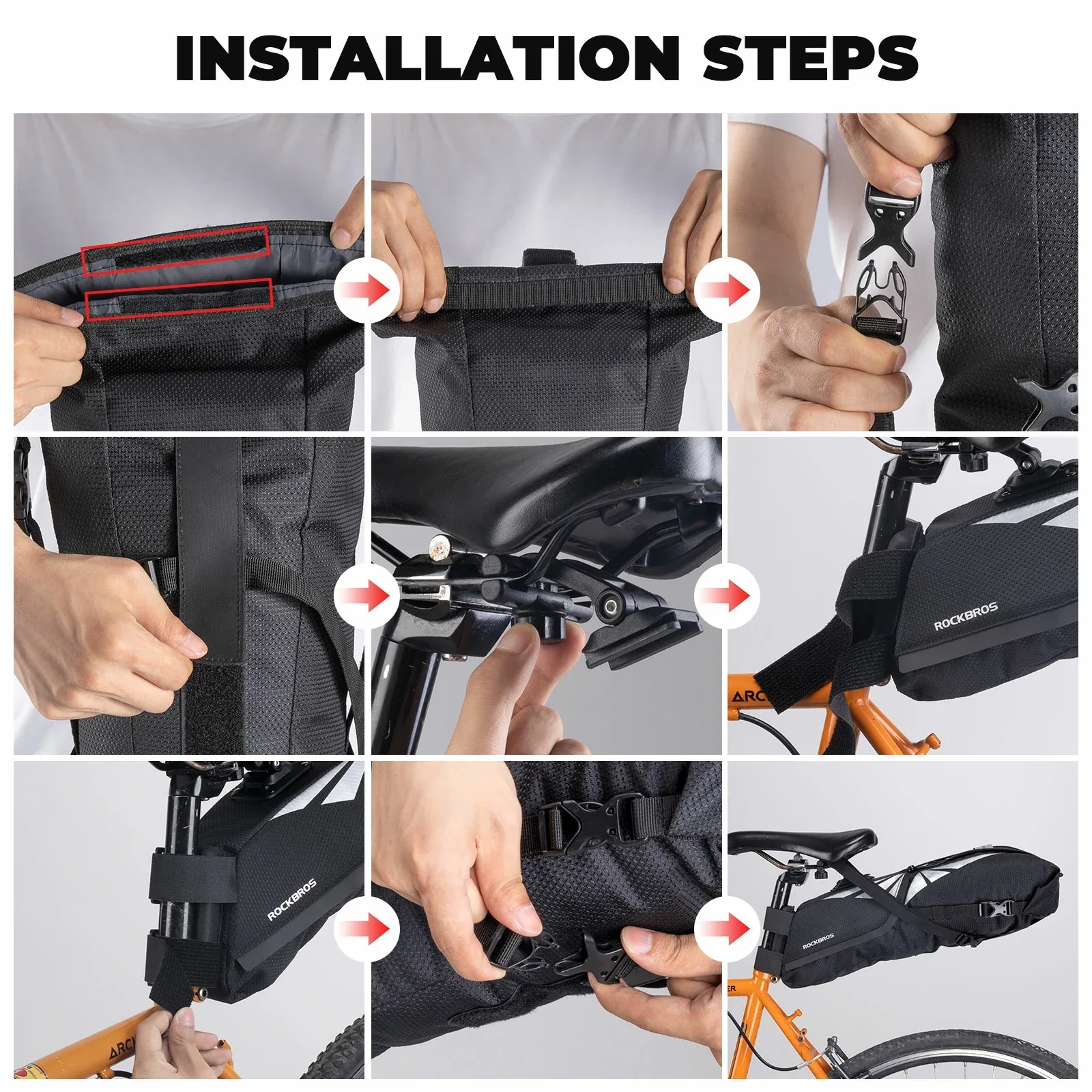 Bicycle Saddle Bag 100% Waterproof 8L - Image 7