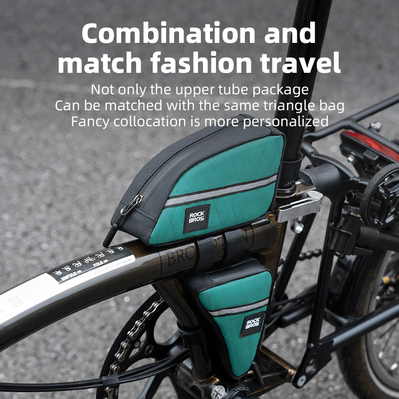 ROCKBROS Bicycle Top Tube Bag Bike Front Frame Bag Waterproof Nylon Pouch Pack 0.9L - Image 10