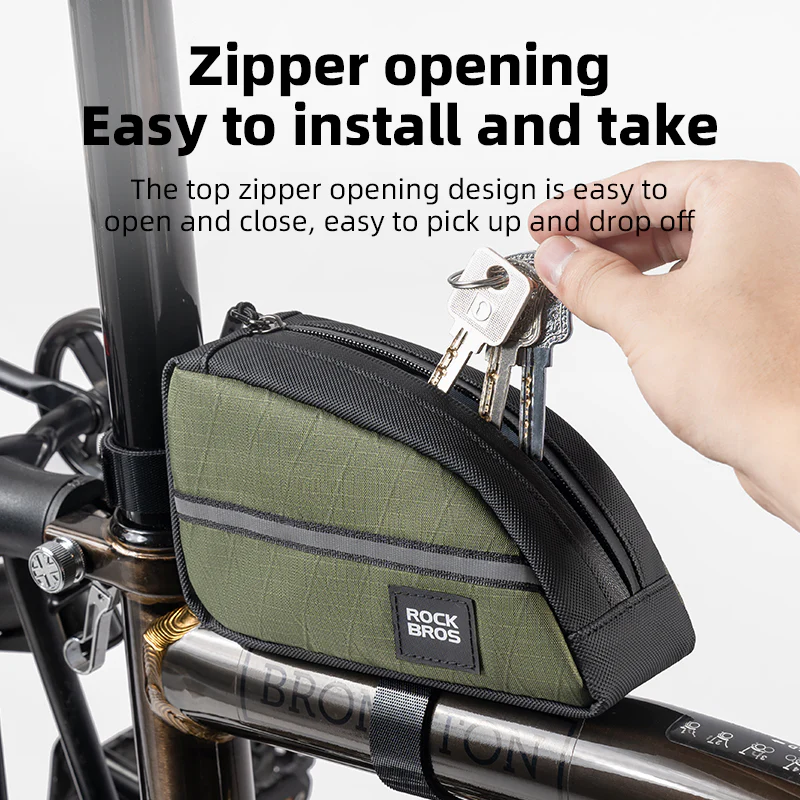 ROCKBROS Bicycle Top Tube Bag Bike Front Frame Bag Waterproof Nylon Pouch Pack 0.9L - Image 12