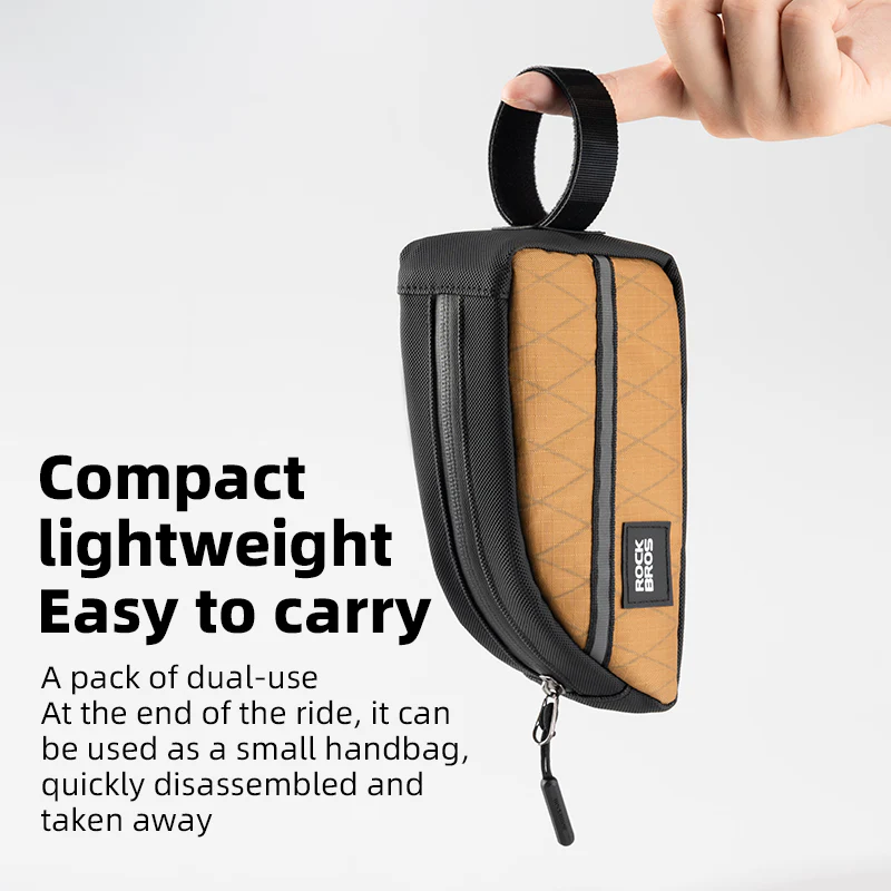 ROCKBROS Bicycle Top Tube Bag Bike Front Frame Bag Waterproof Nylon Pouch Pack 0.9L - Image 7