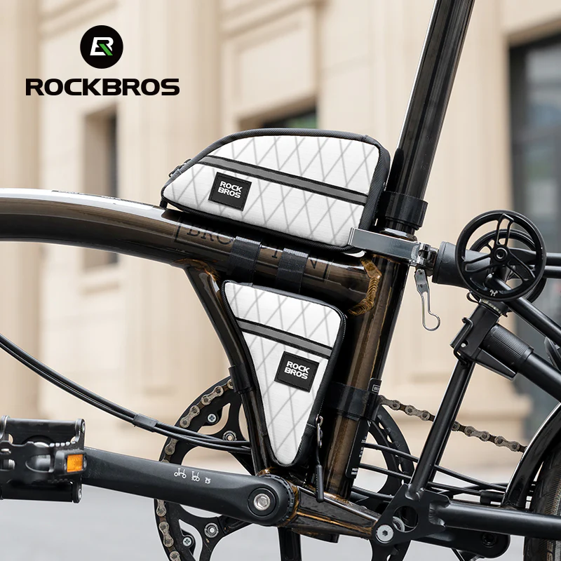 ROCKBROS Bicycle Top Tube Bag Bike Front Frame Bag Waterproof Nylon Pouch Pack 0.9L - Image 8