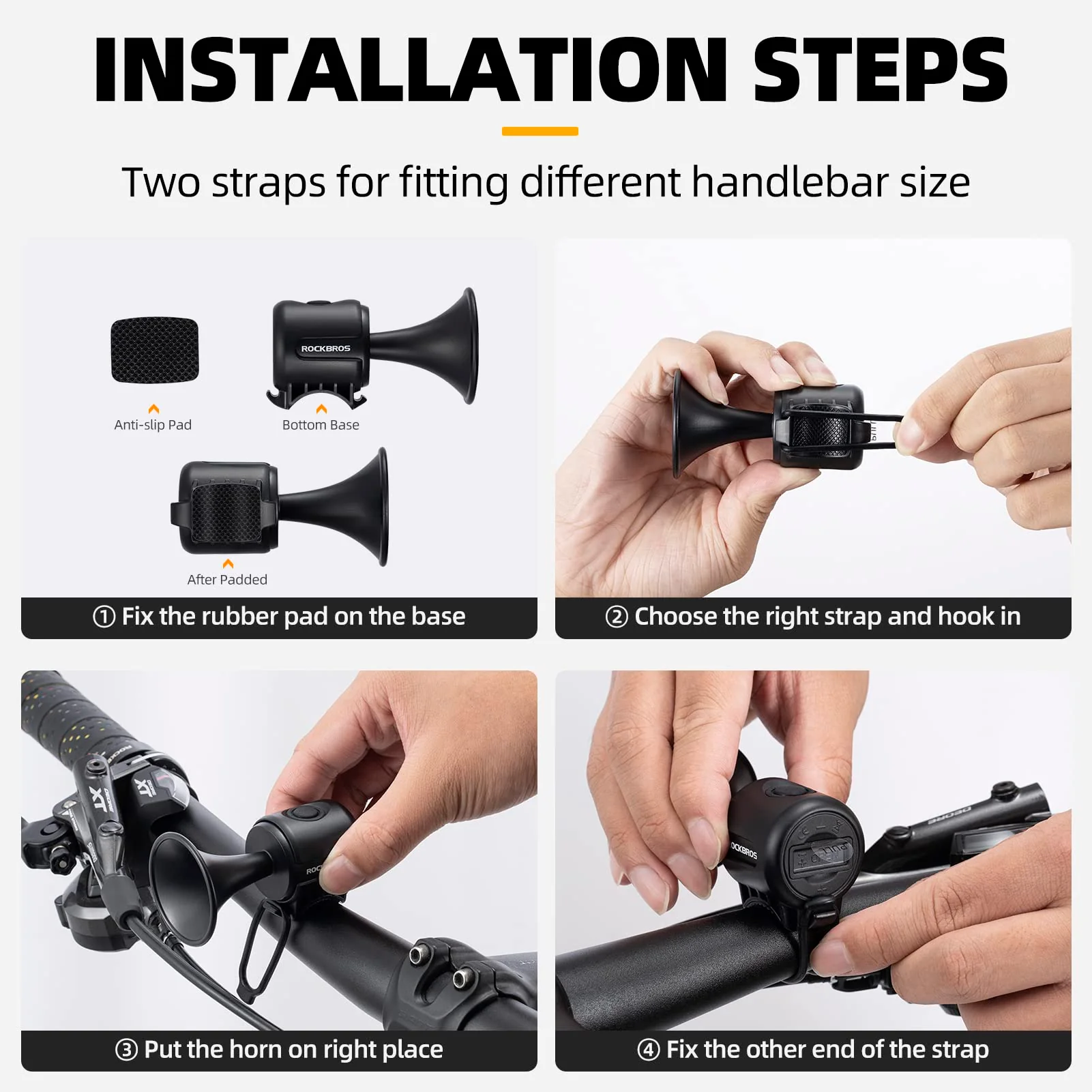 ROCKBROS Bike Bell Electric Bike Horn Waterproof 120dB - Image 7
