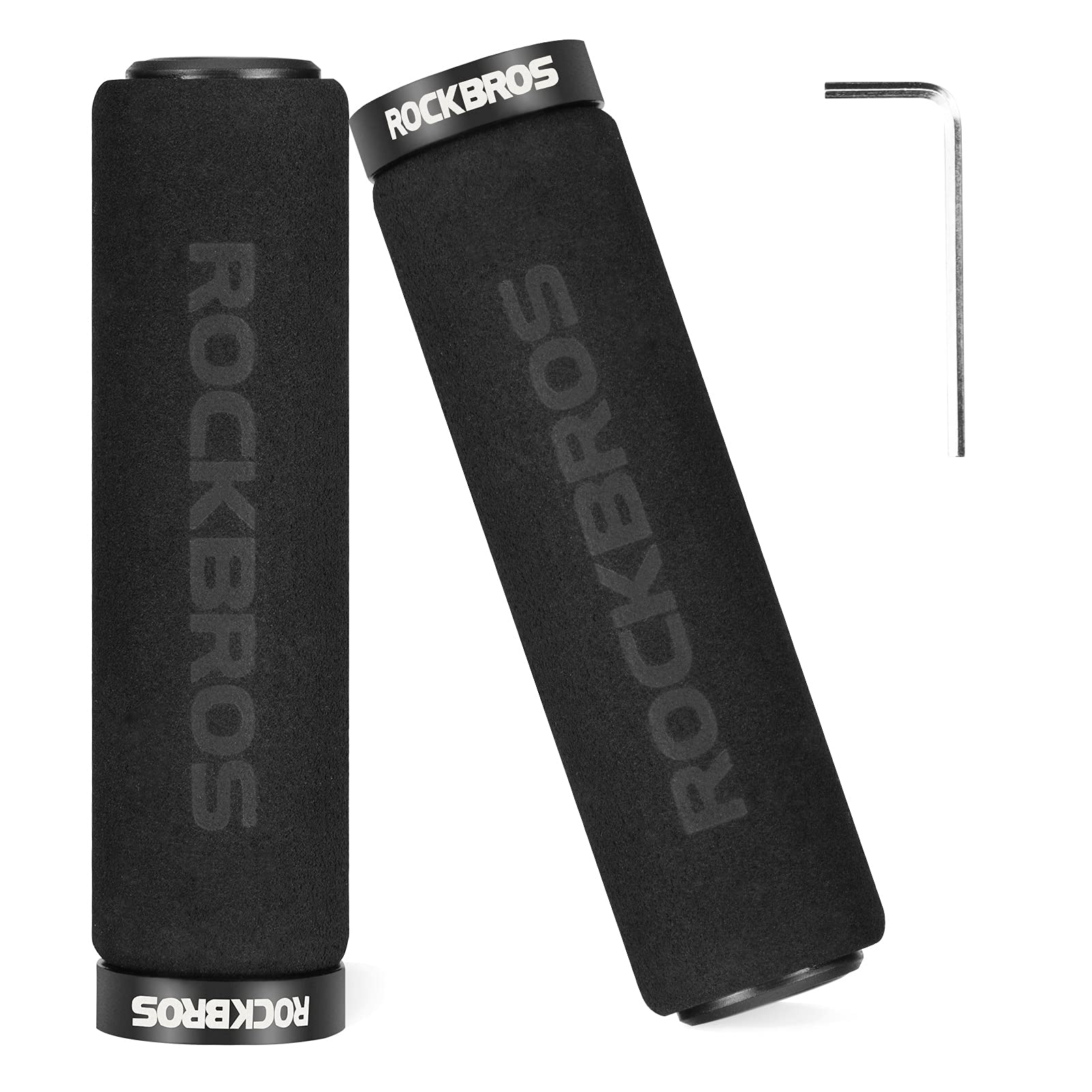 ROCKBROS Bike Grips Foam Single Lock on Bicycle Soft Comfortable Non-Slip Bike Handle Grips