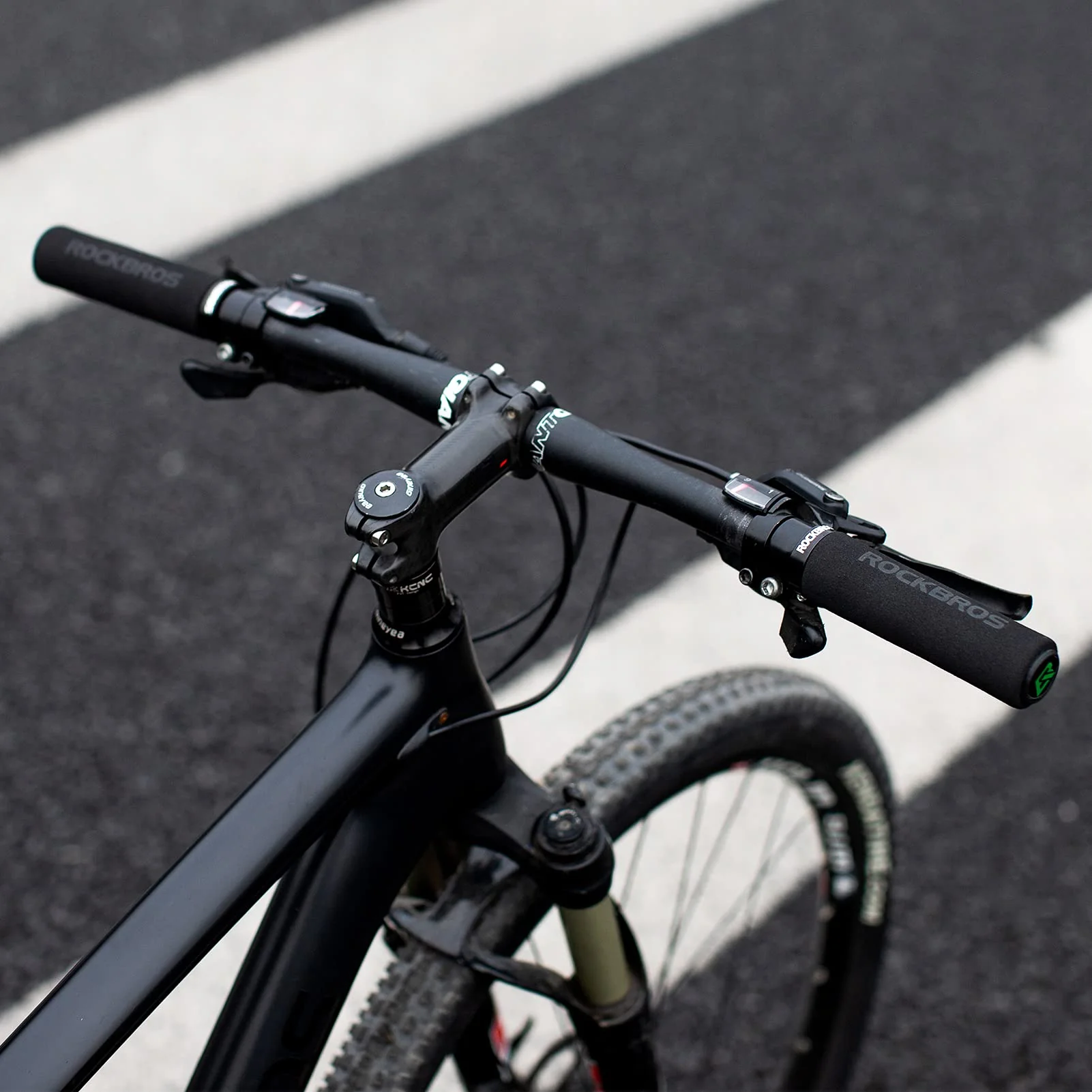 ROCKBROS Bike Grips Foam Single Lock on Bicycle Soft Comfortable Non-Slip Bike Handle Grips - Image 11