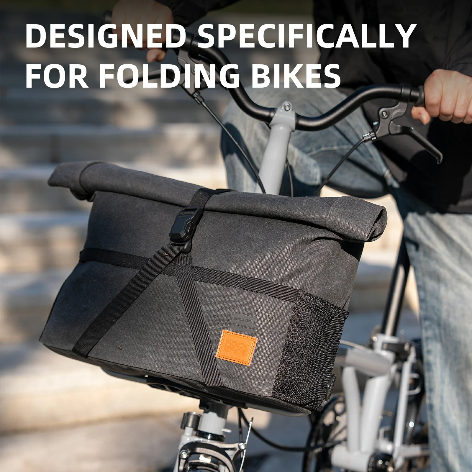 ROCKBROS Bike Handlebar Folding Bike Bag Bike Accessories Bike Storage 8L-10L - Image 4