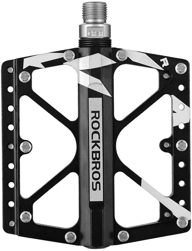 ROCKBROS Large Size Mountain Bicycle Aluminium Alloy Pedals-BLACK - Image 7