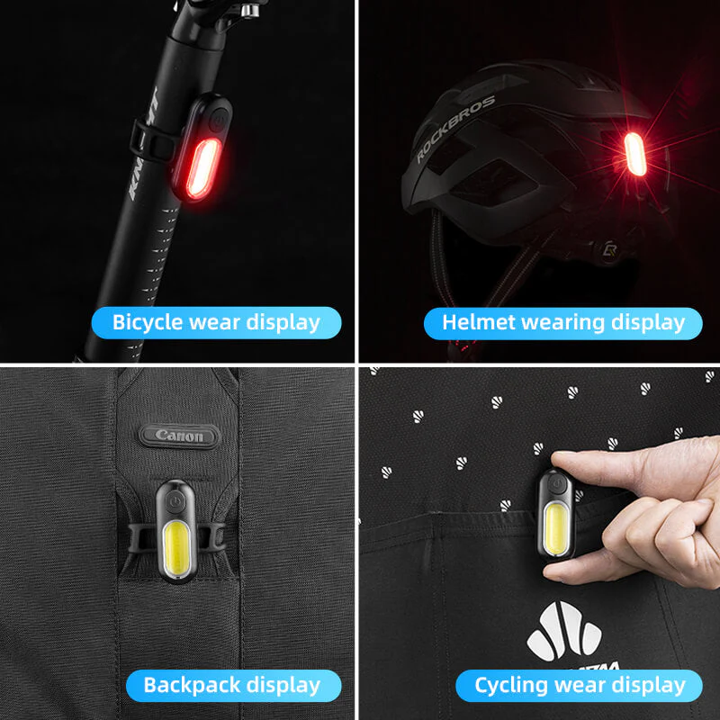 COB Mini Tail Light USB Dual Light Colors - Image 9