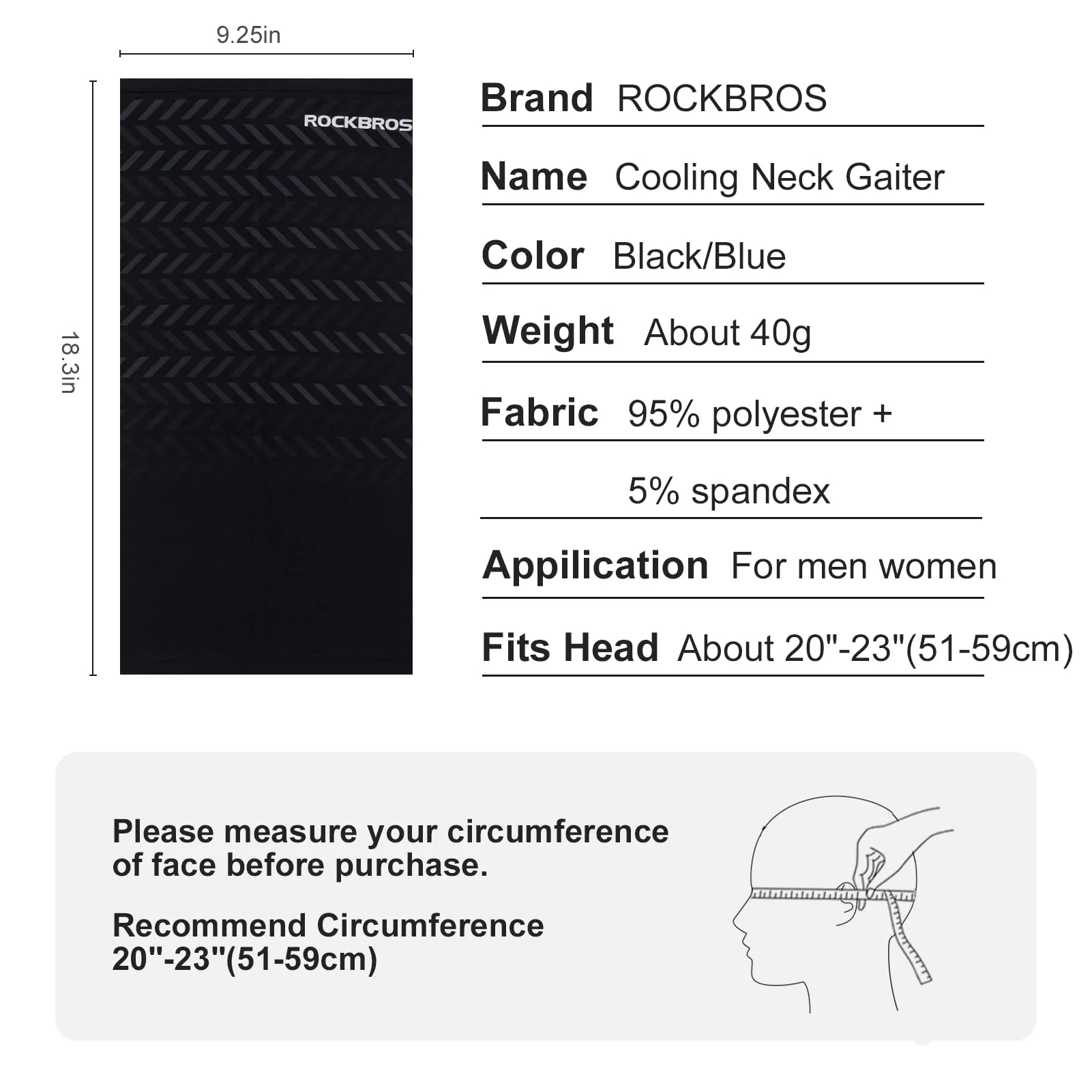 ROCKBROS Cooling Neck Gaiter Face Mask Fishing Scarf Face Cover for Men Women - Image 32