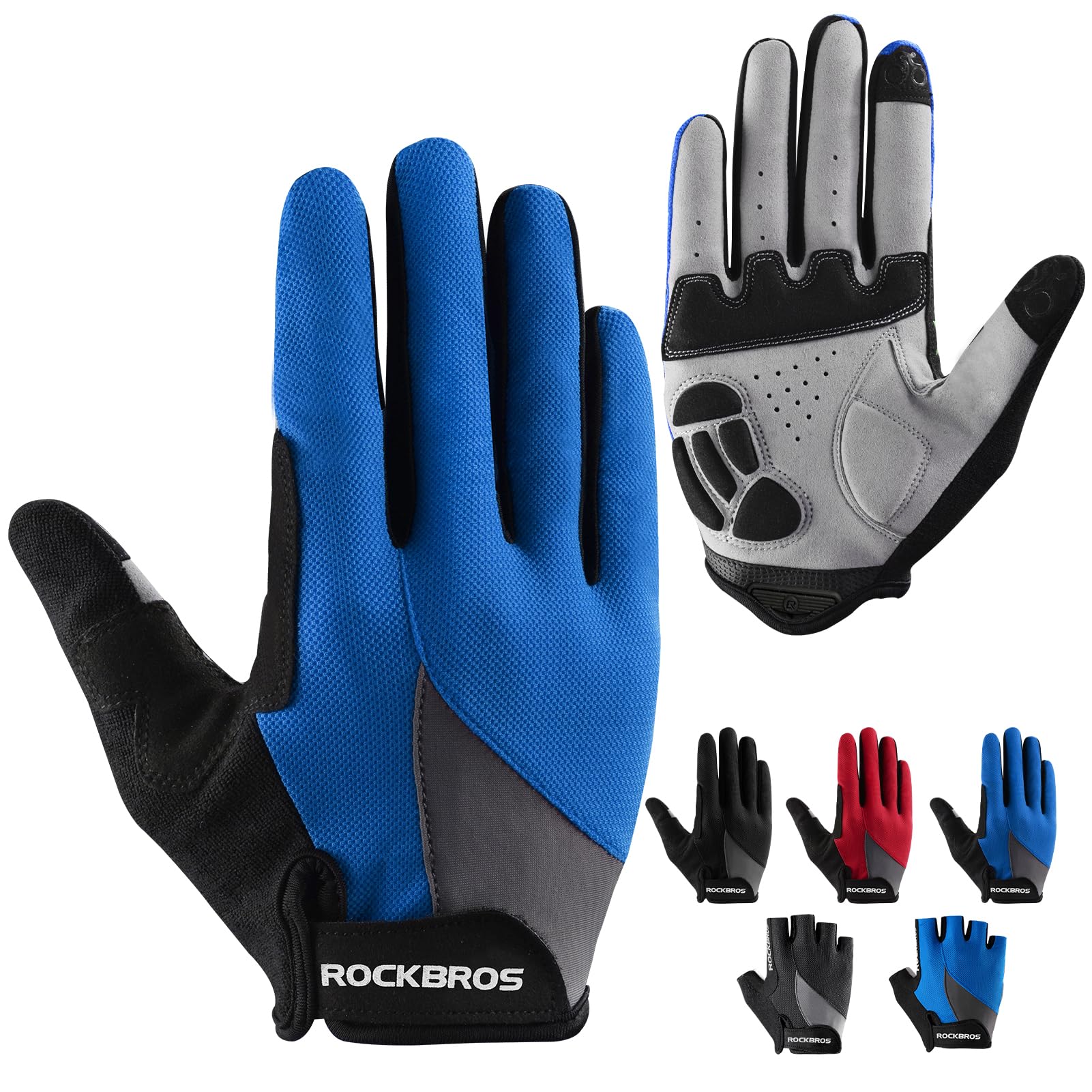 ROCKBROS Cycling Gloves for Men Women Breathable Gel Pad Road Mountain Bike Gloves