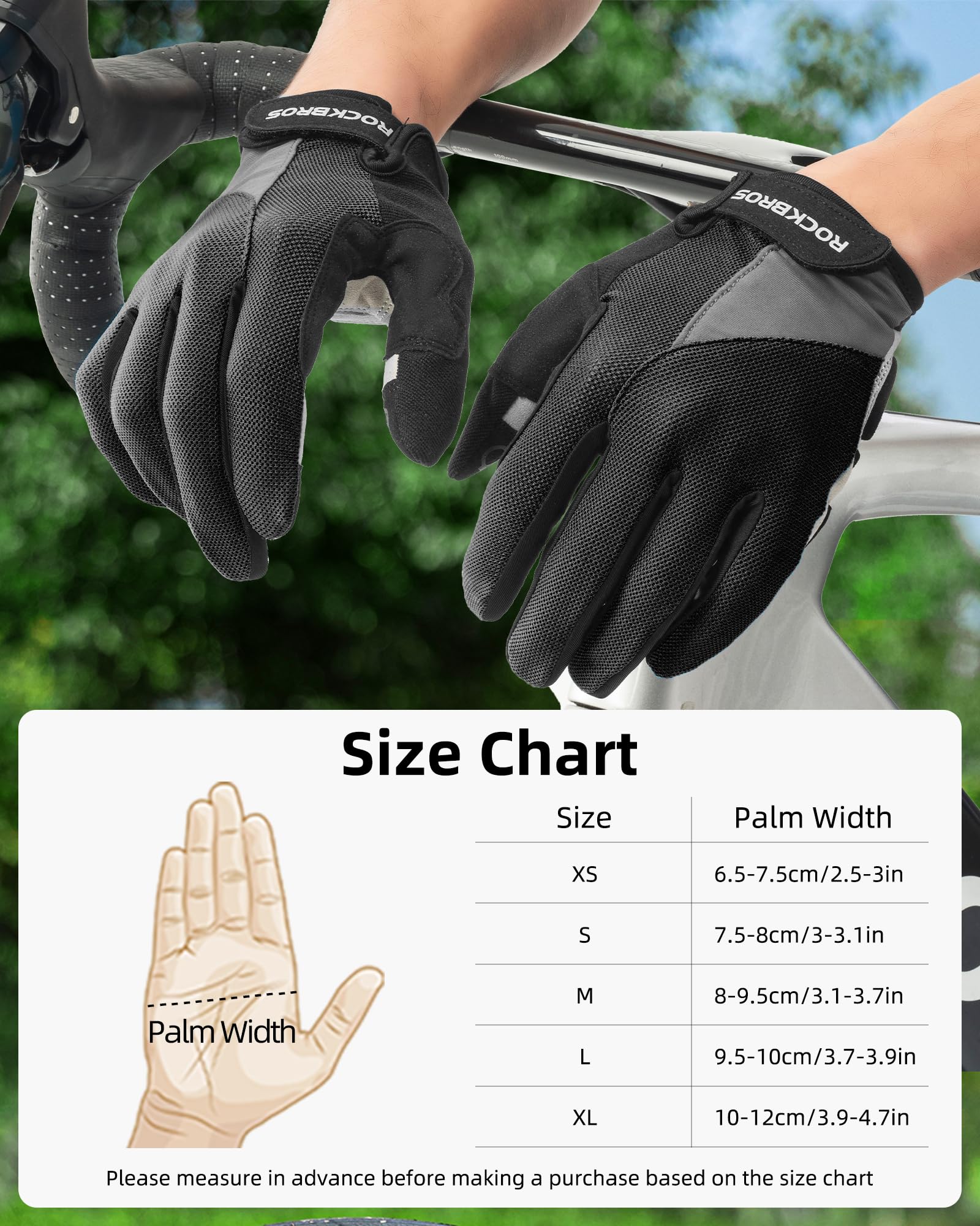 ROCKBROS Cycling Gloves for Men Women Breathable Gel Pad Road Mountain Bike Gloves - Image 10