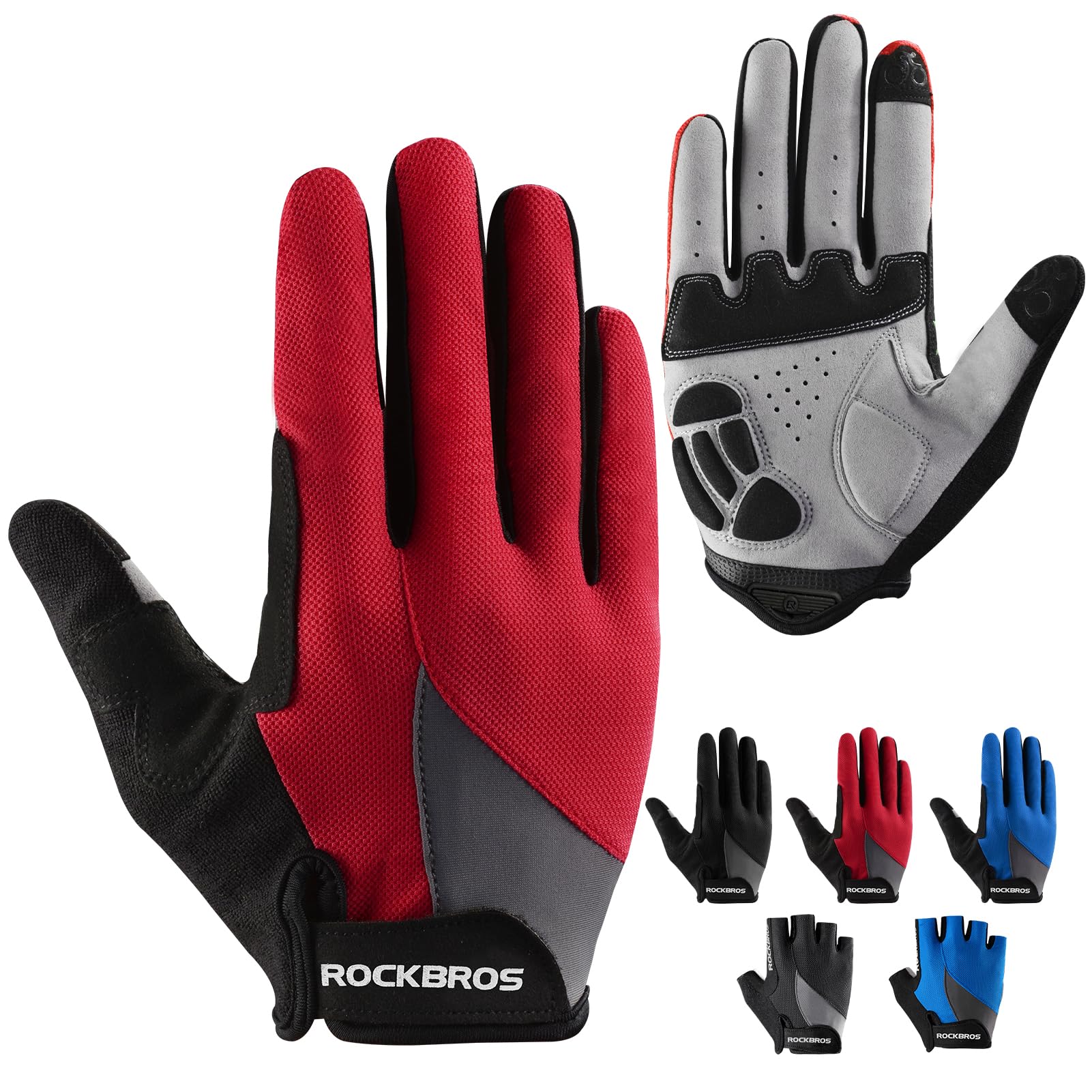 ROCKBROS Cycling Gloves for Men Women Breathable Gel Pad Road Mountain Bike Gloves - Image 2