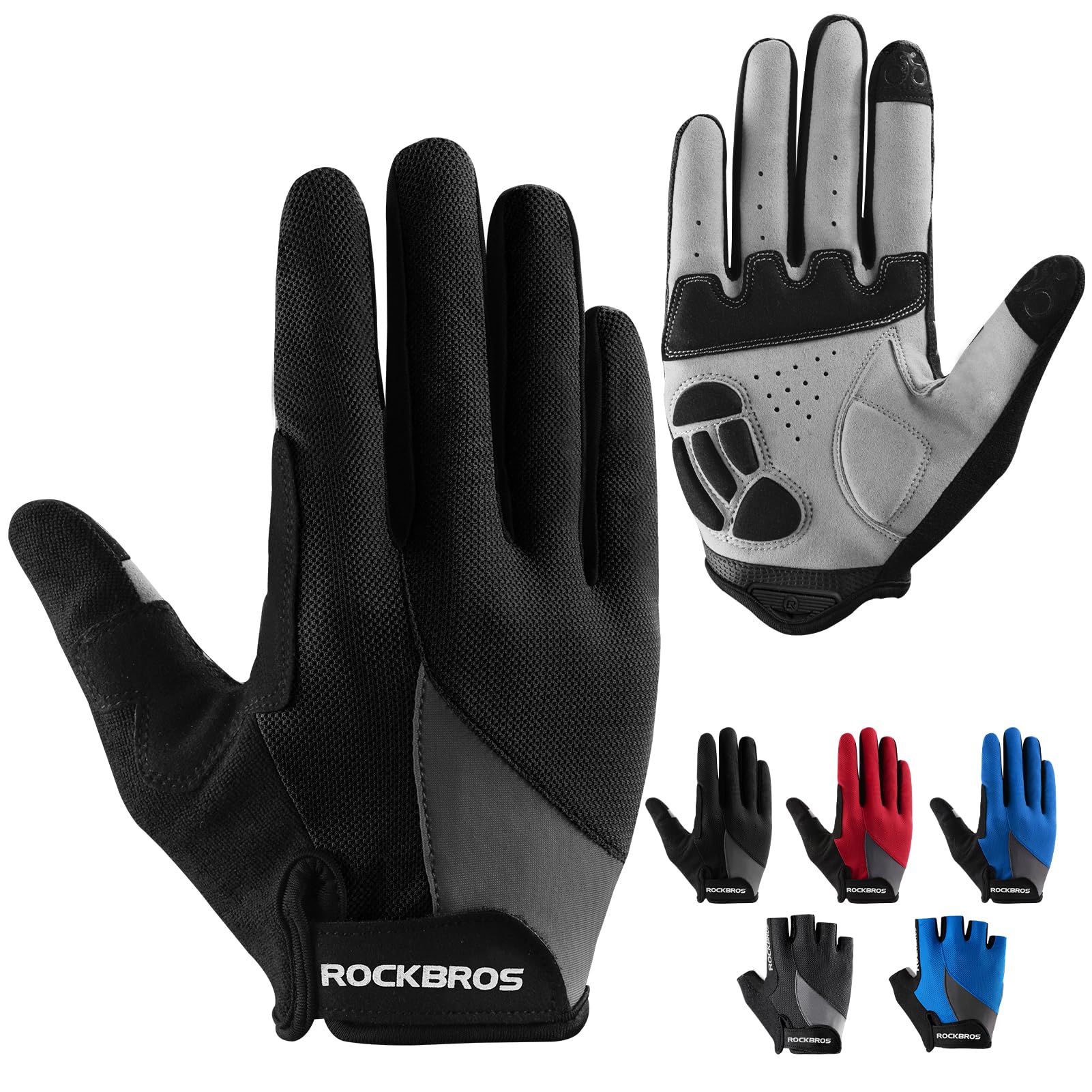 ROCKBROS Cycling Gloves for Men Women Breathable Gel Pad Road Mountain Bike Gloves - Image 3