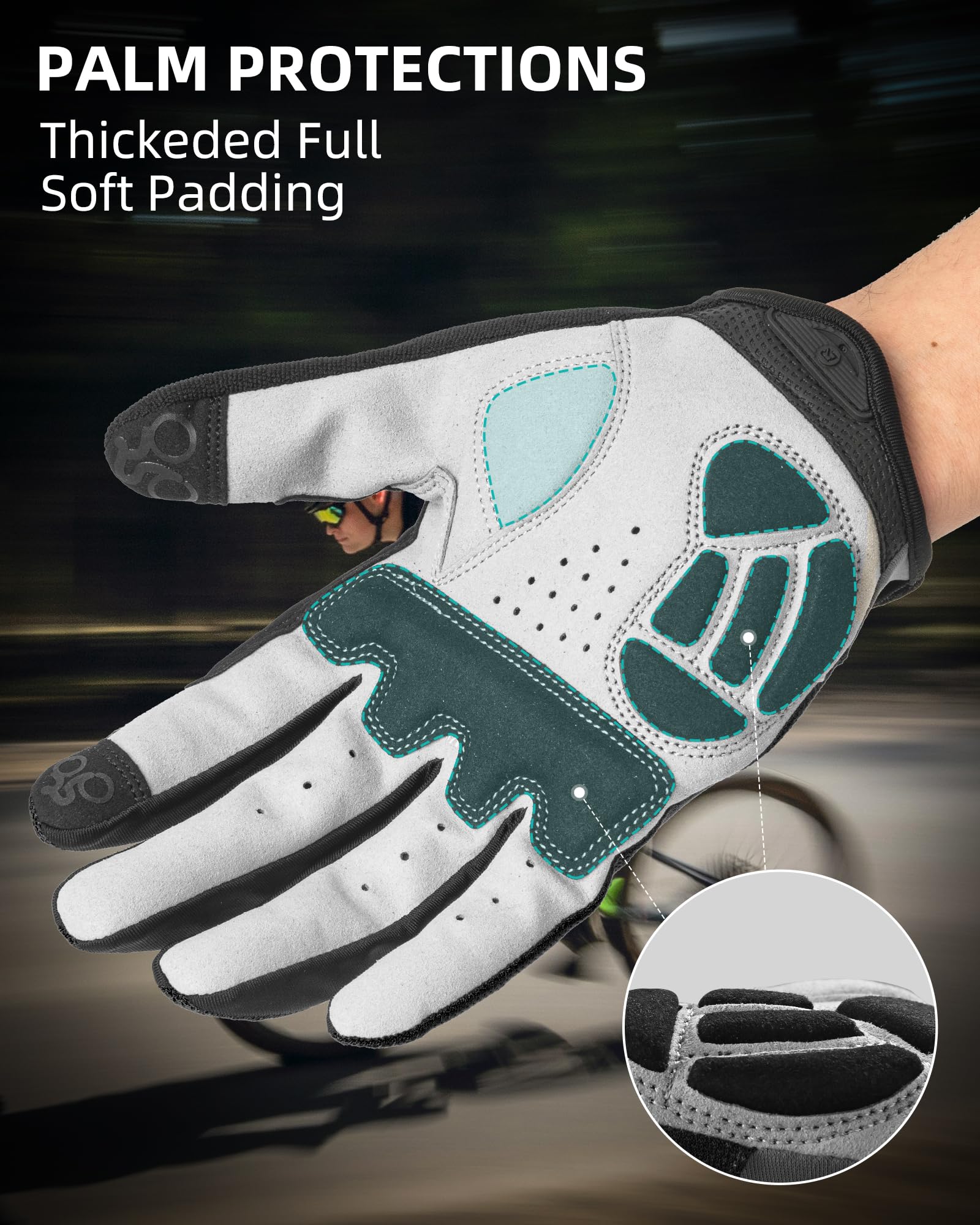 ROCKBROS Cycling Gloves for Men Women Breathable Gel Pad Road Mountain Bike Gloves - Image 9