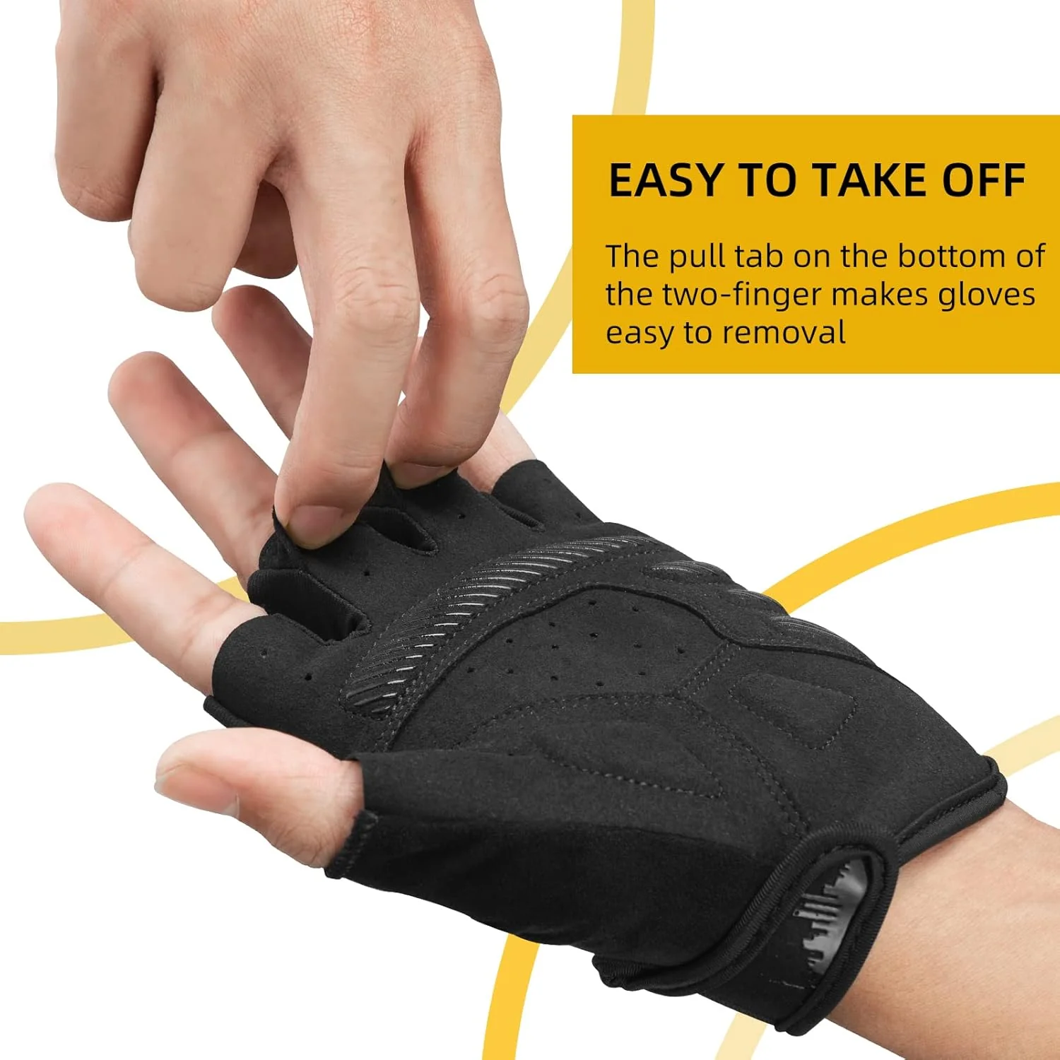 ROCKBROS Cycling Gloves Shock Absorbing Breathable - Image 9
