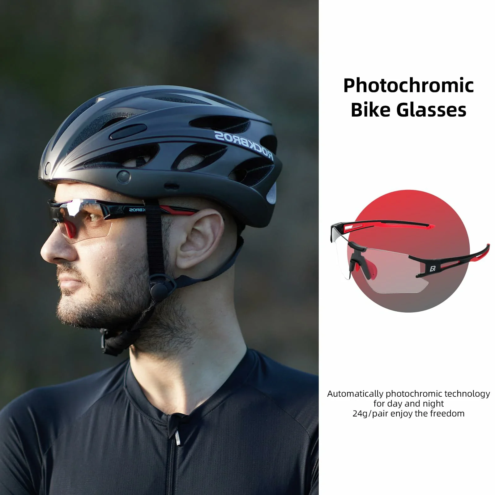 ROCKBROS Cycling Sunglasses Photochromic Bike Glasses for Men Women Sports Goggles UV Protection - Image 23