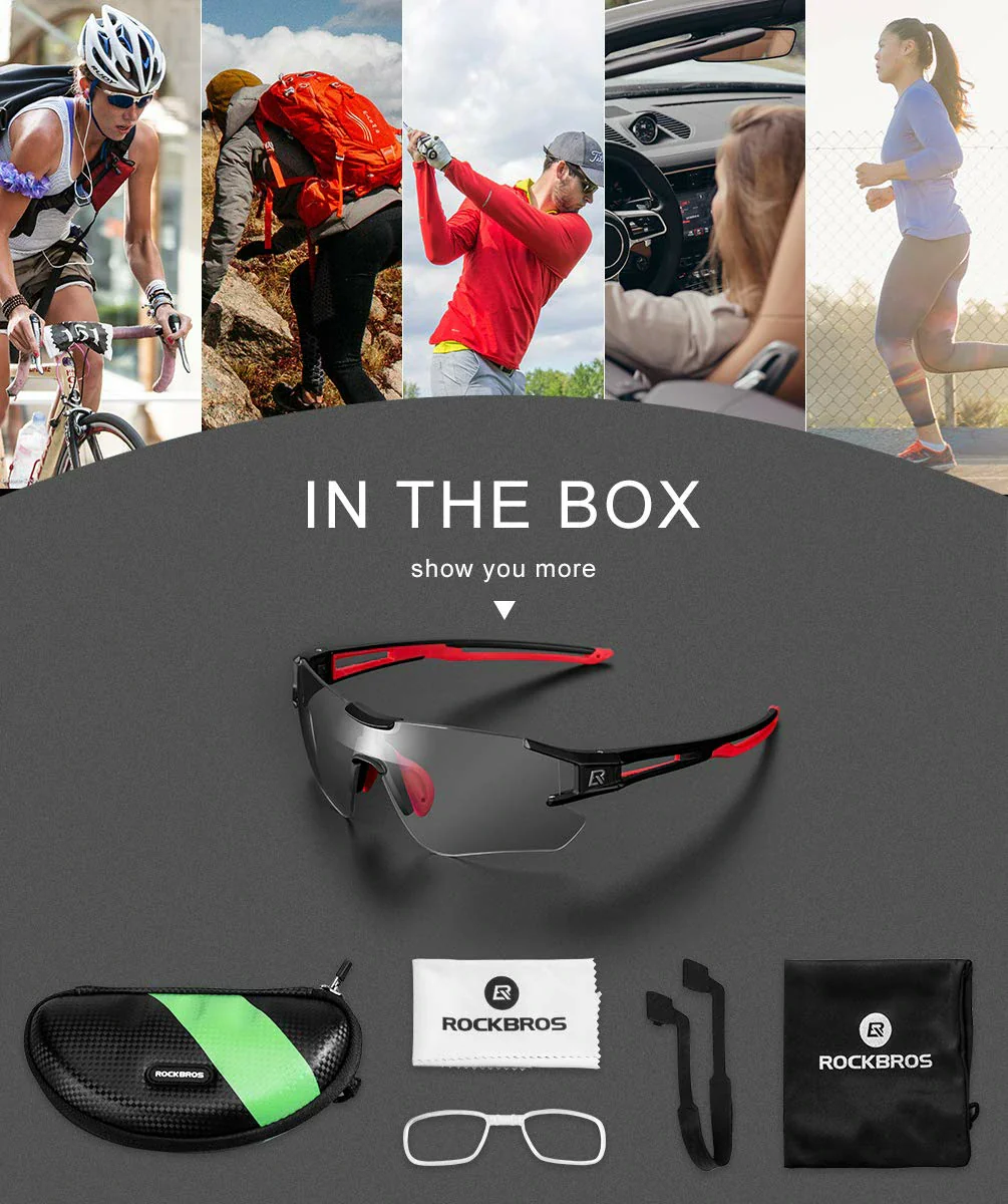ROCKBROS Cycling Sunglasses Photochromic Bike Glasses for Men Women Sports Goggles UV Protection - Image 24