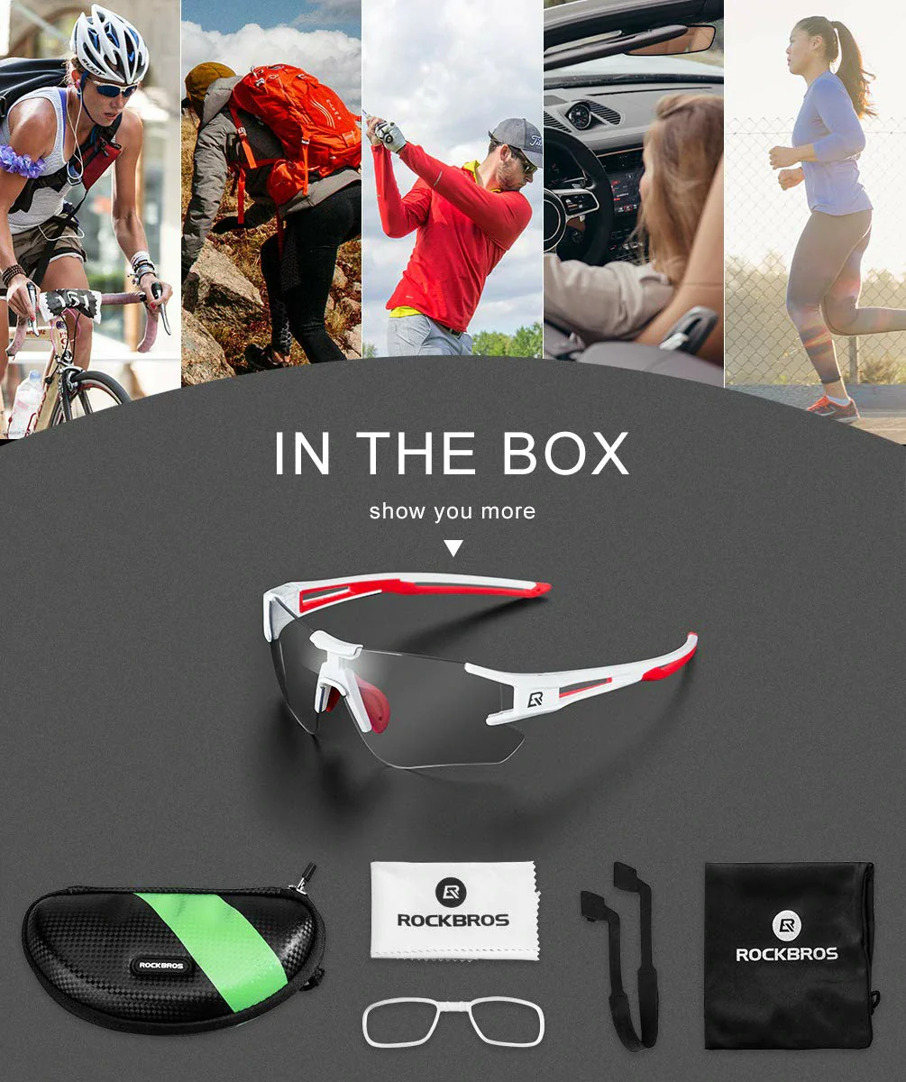 ROCKBROS Cycling Sunglasses Photochromic Bike Glasses for Men Women Sports Goggles UV Protection - Image 28
