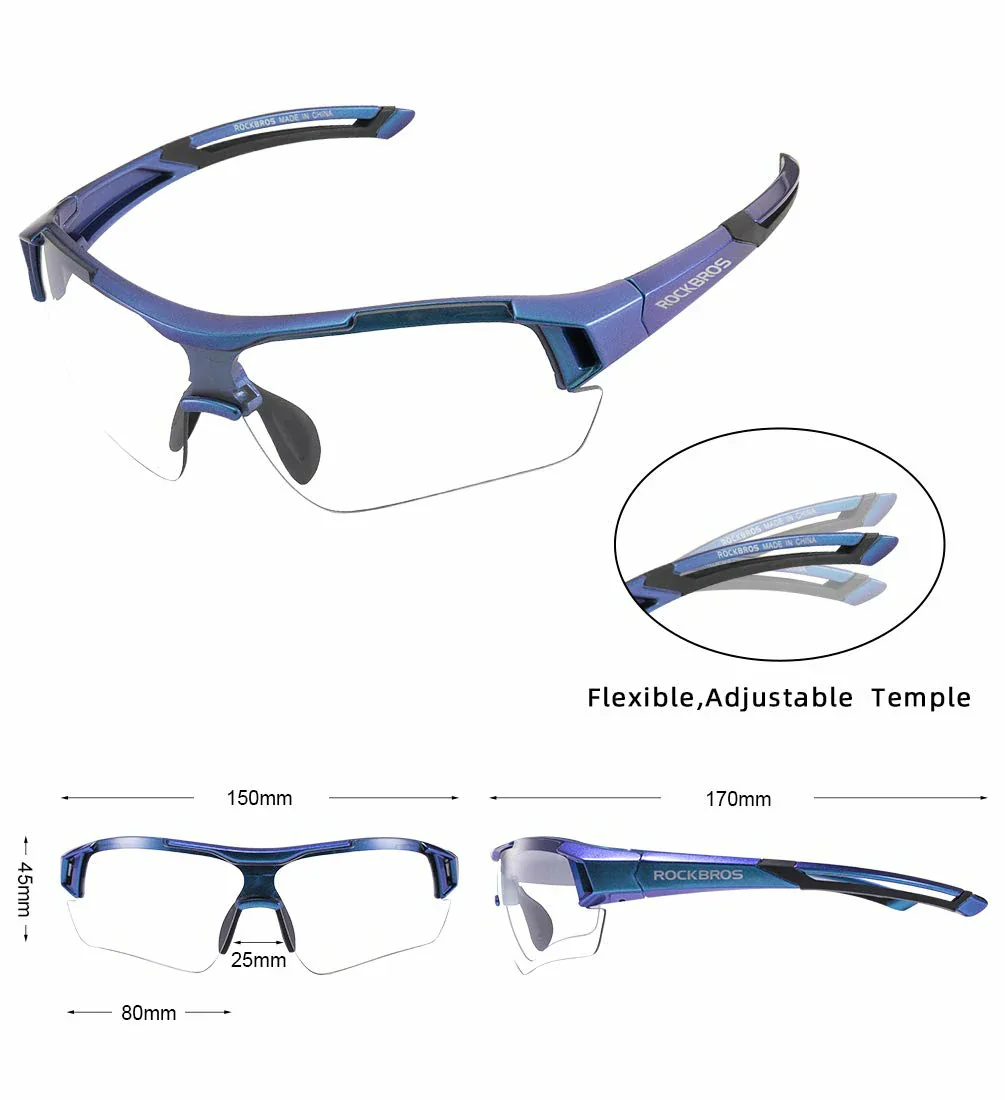 ROCKBROS Cycling Sunglasses Photochromic Bike Glasses for Men Women Sports Goggles UV Protection - Image 5