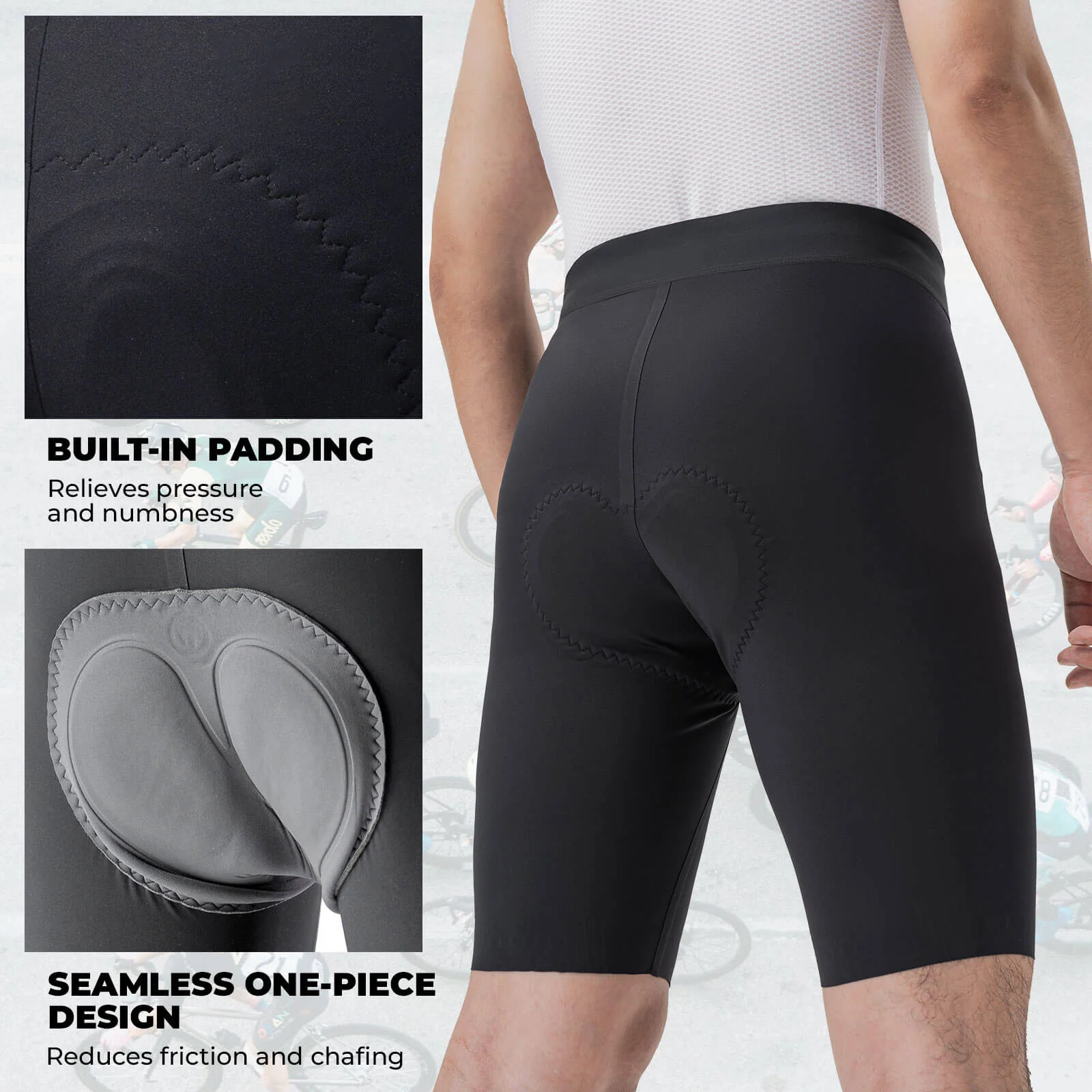 ROCKBROS Elastic Interface® Pads Men’s Cycling Waist Shorts - YDDK013 - Image 6