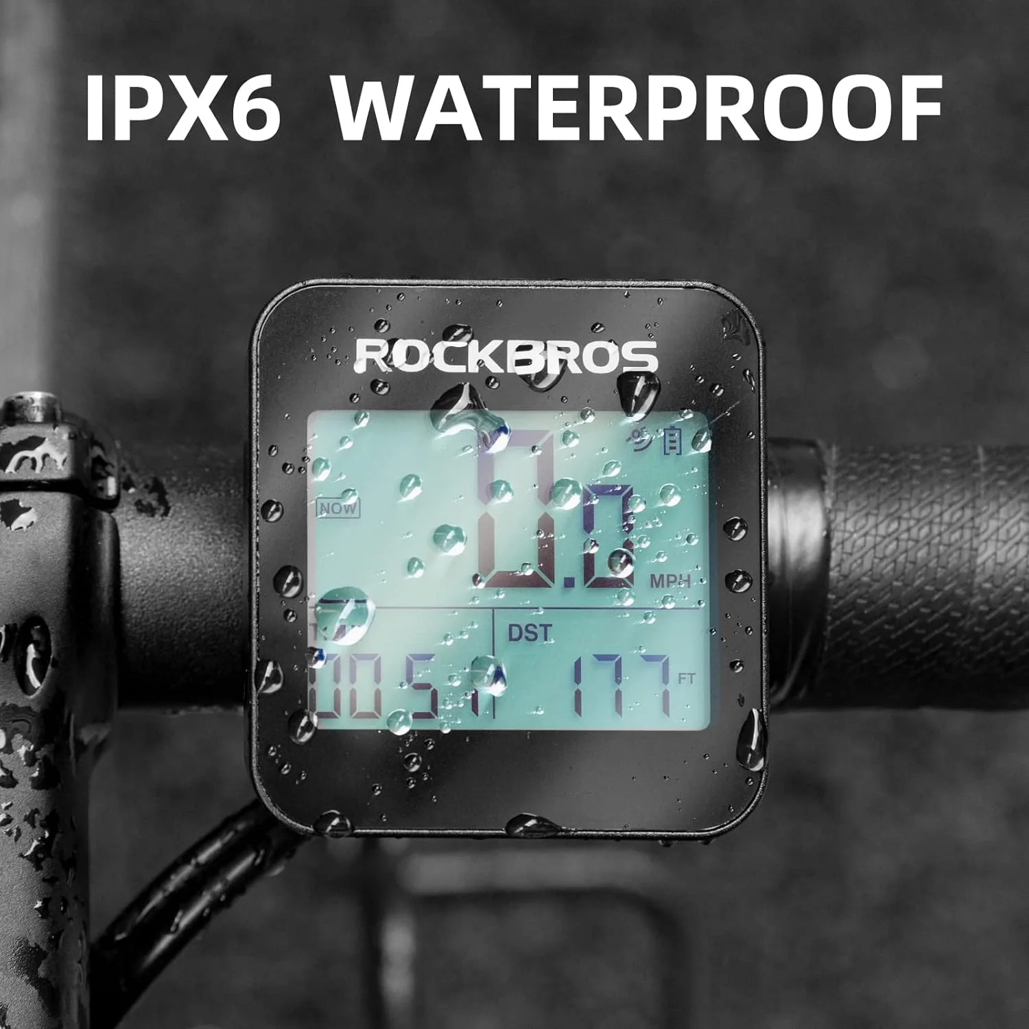ROCKBROS GPS Bike Computer Accurate Wireless Speedometer with Backlight - Image 7