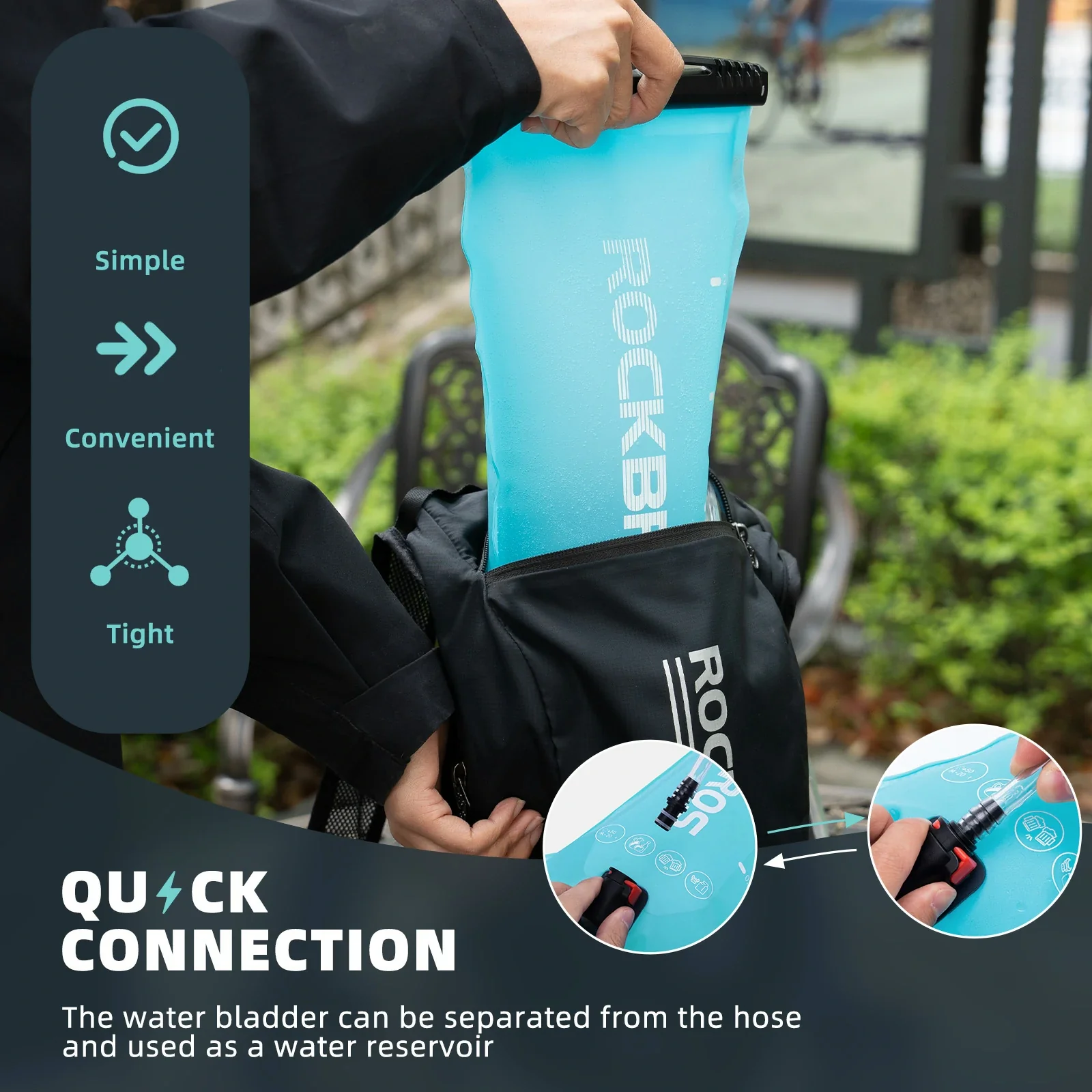 ROCKBROS Hydration Bladder 2L Water Reservoir - Image 4