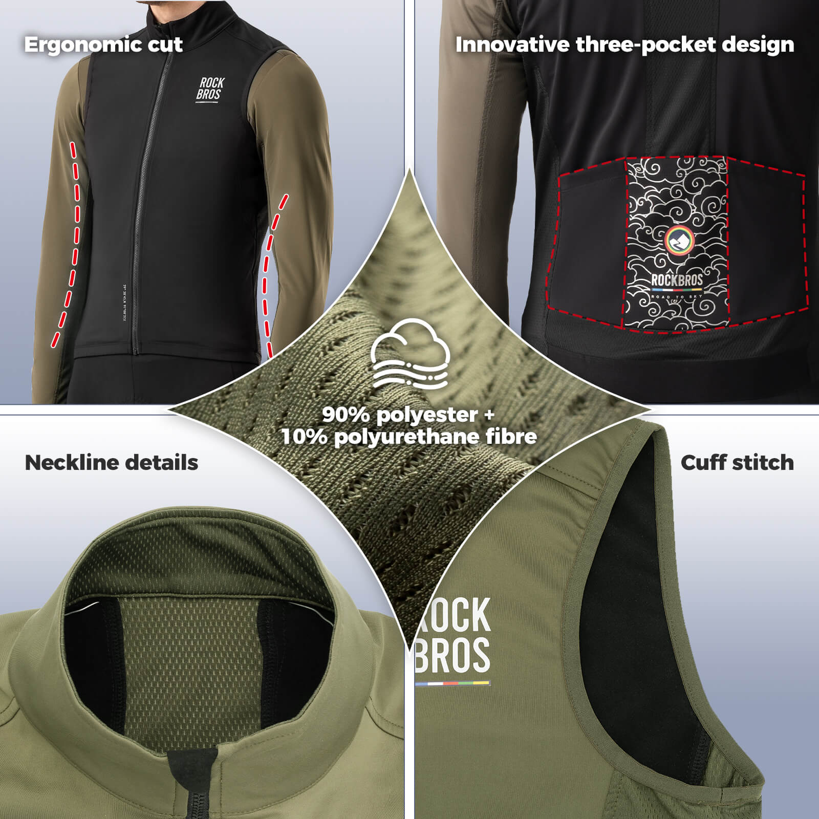 Men¡¯s Cycling Vest - Windproof for Spring & Autumn - Image 4