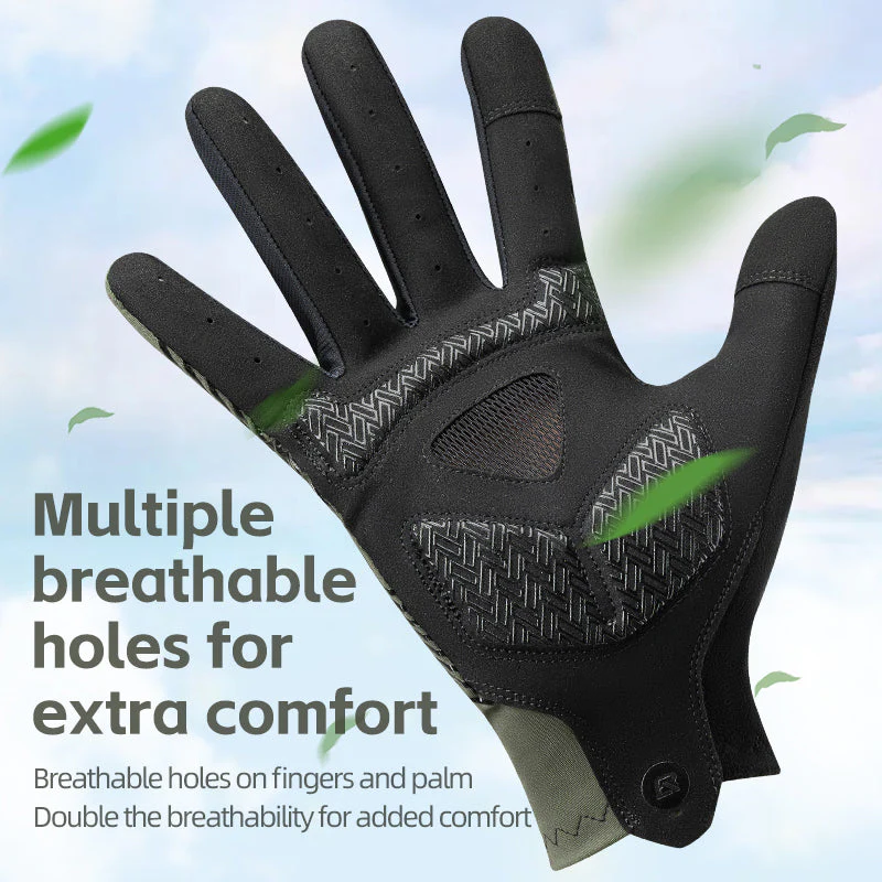 ROCKBROS MTB Gloves - Touch Screen, Anti-Slip Full Finger Cycling Gloves - Image 12