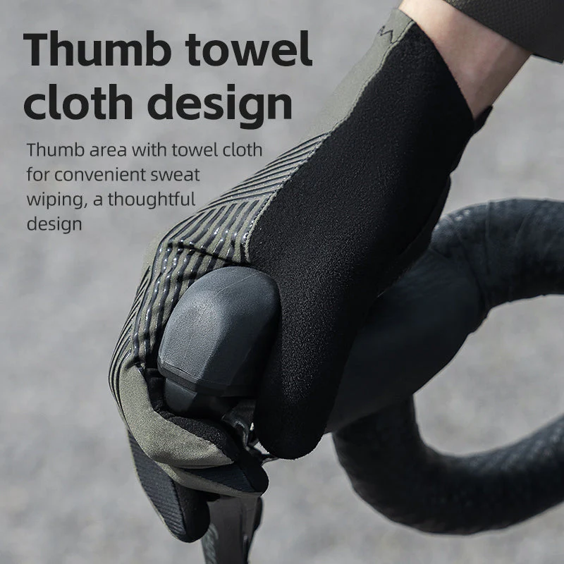 ROCKBROS MTB Gloves - Touch Screen, Anti-Slip Full Finger Cycling Gloves - Image 3