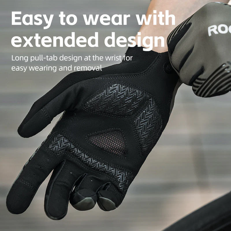 ROCKBROS MTB Gloves - Touch Screen, Anti-Slip Full Finger Cycling Gloves - Image 4