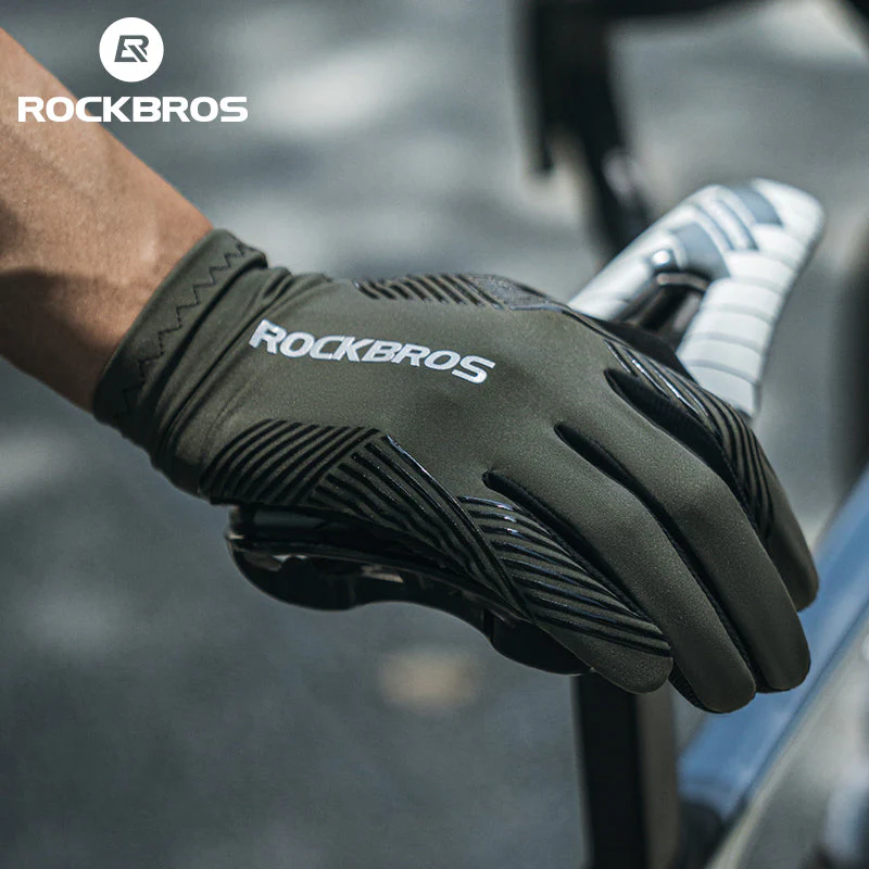 ROCKBROS MTB Gloves - Touch Screen, Anti-Slip Full Finger Cycling Gloves - Image 6